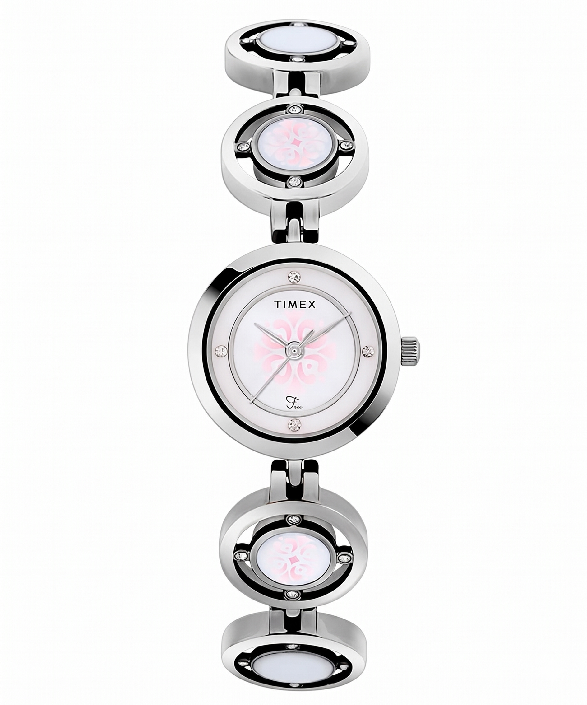 Timex TWEL12200T | Timex Fria Women's Mother of Pearl Dial Round Case 3 Hands Function Watch