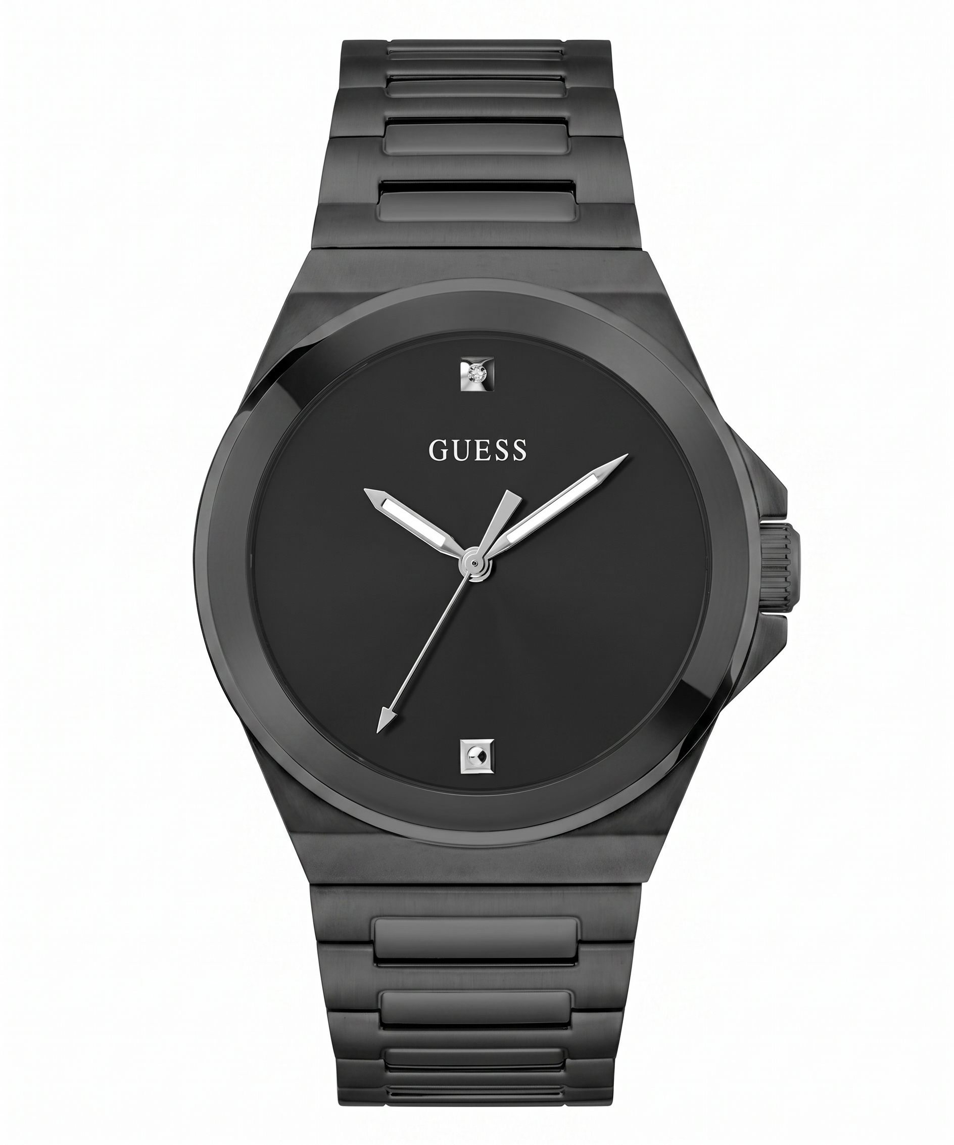 Guess GW0833G2 | Gd Vinyl Men Quartz Black Dial Analog Stainless Steel.