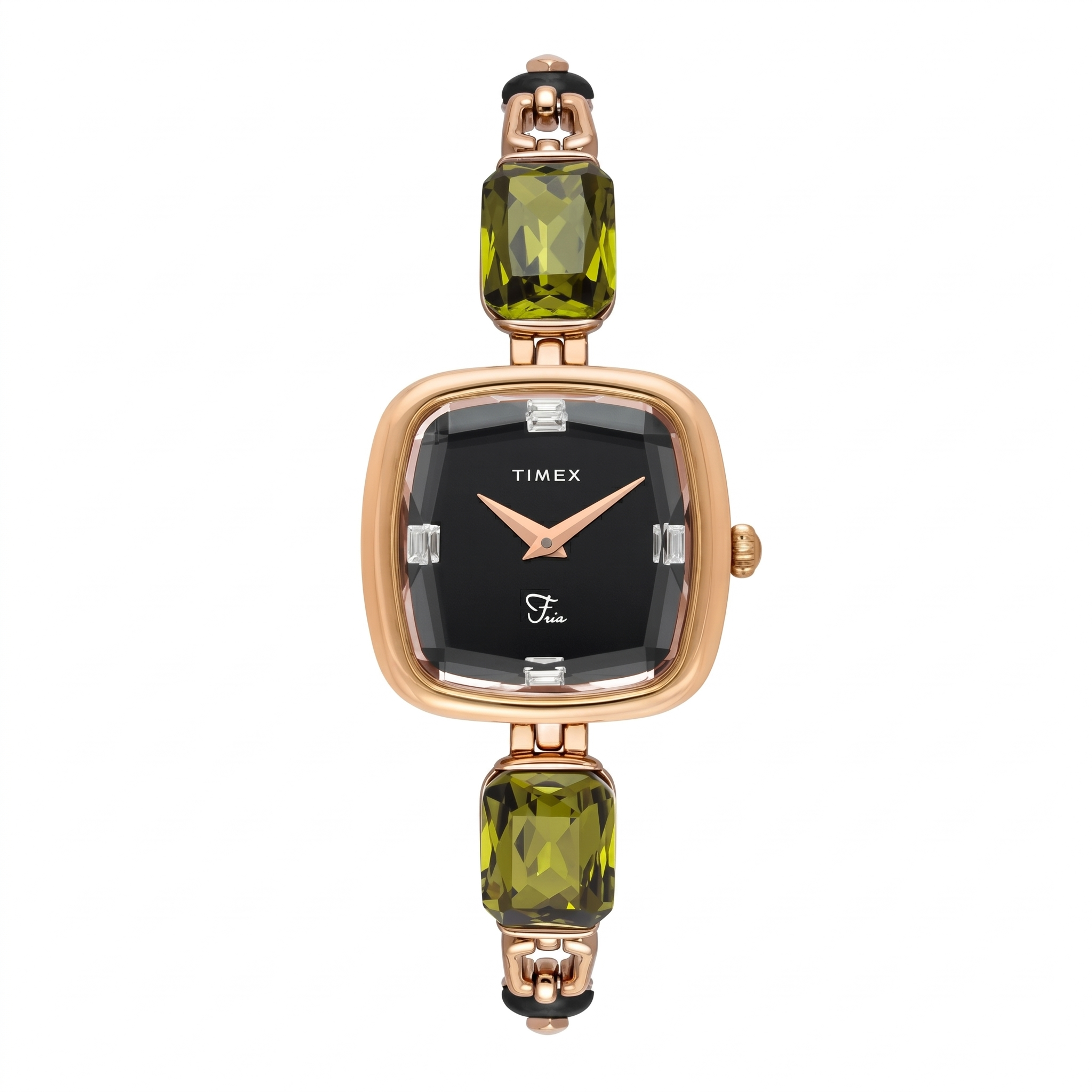 Timex TWEL21202 | TIMEX Fria Black Square Dial Analog Women's Watch
