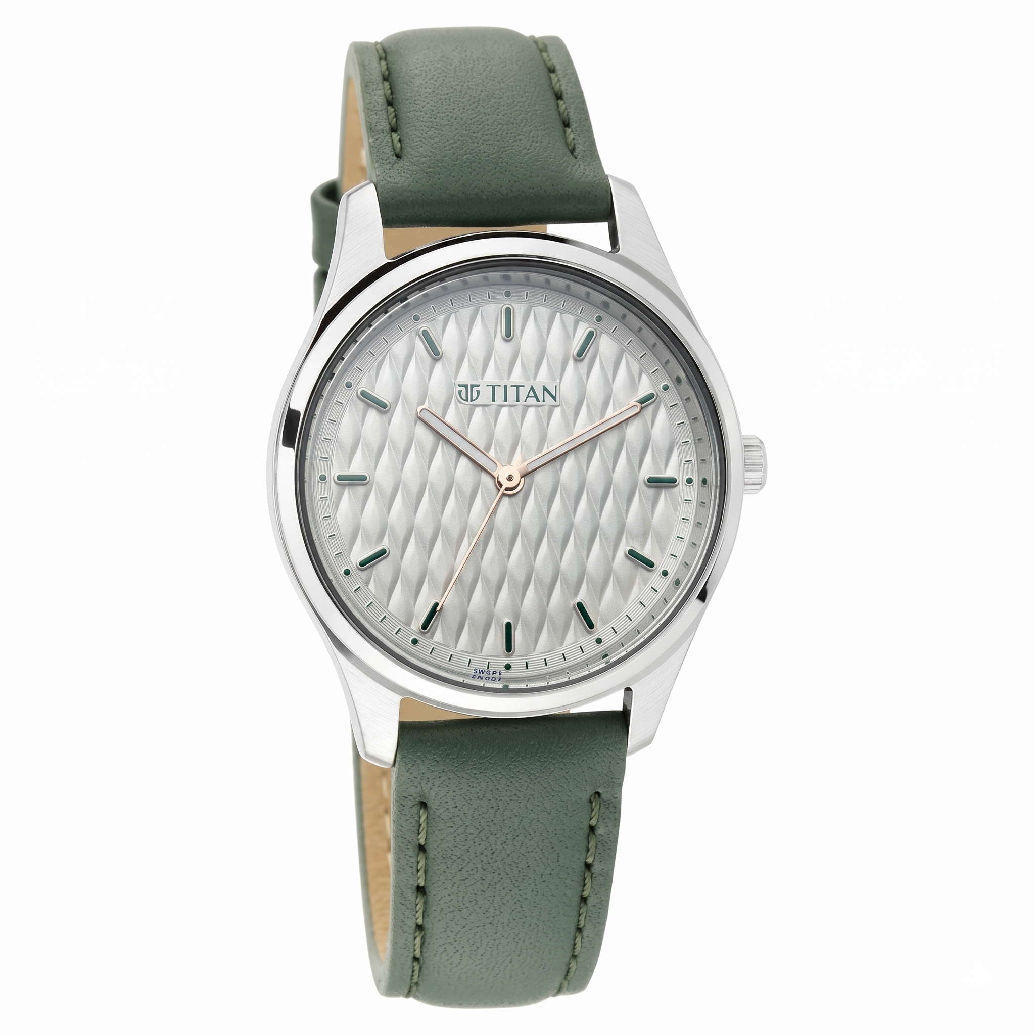 Titan 2639SL04 | Titan Workwear White Dial Analog Leather Strap watch for Women