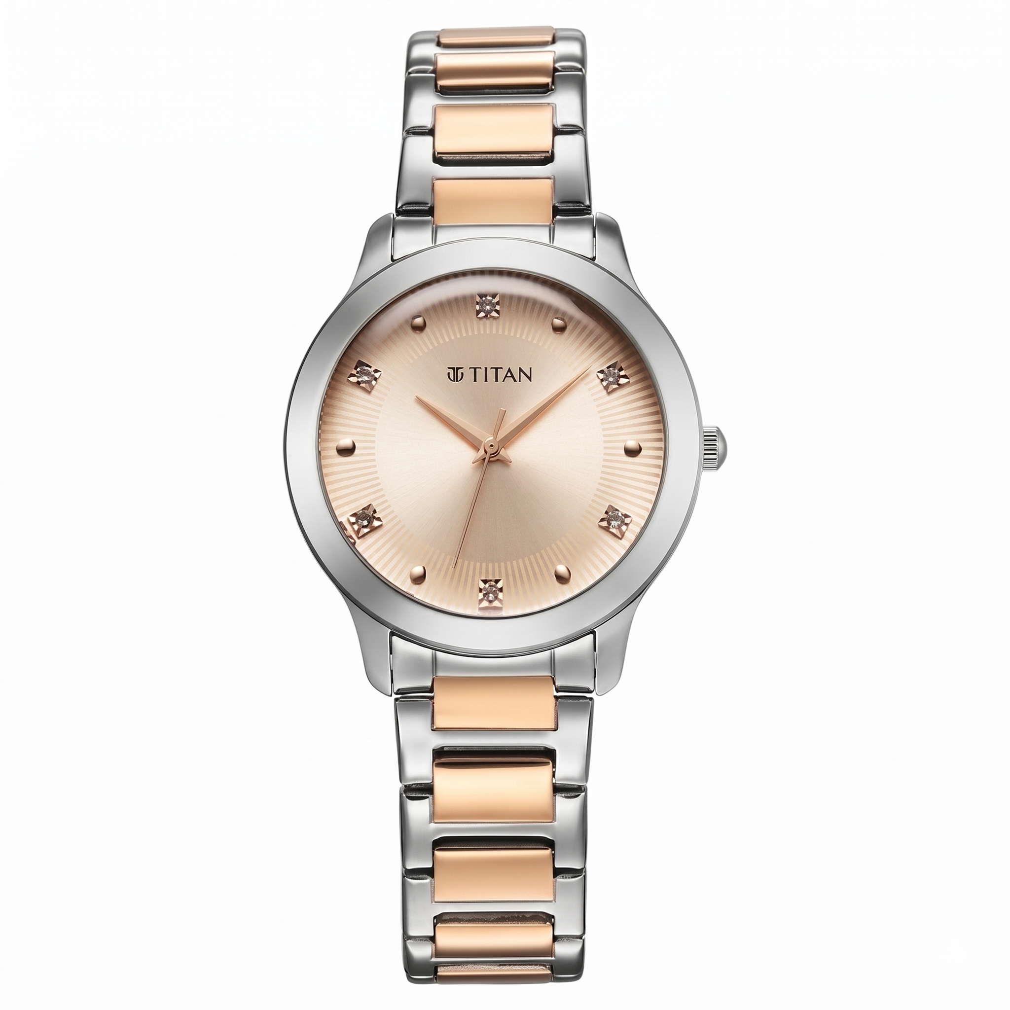Titan 95299KM01 | Titan Horizon Quartz Analog Rose gold Dial Stainless Steel Strap Watch For Women