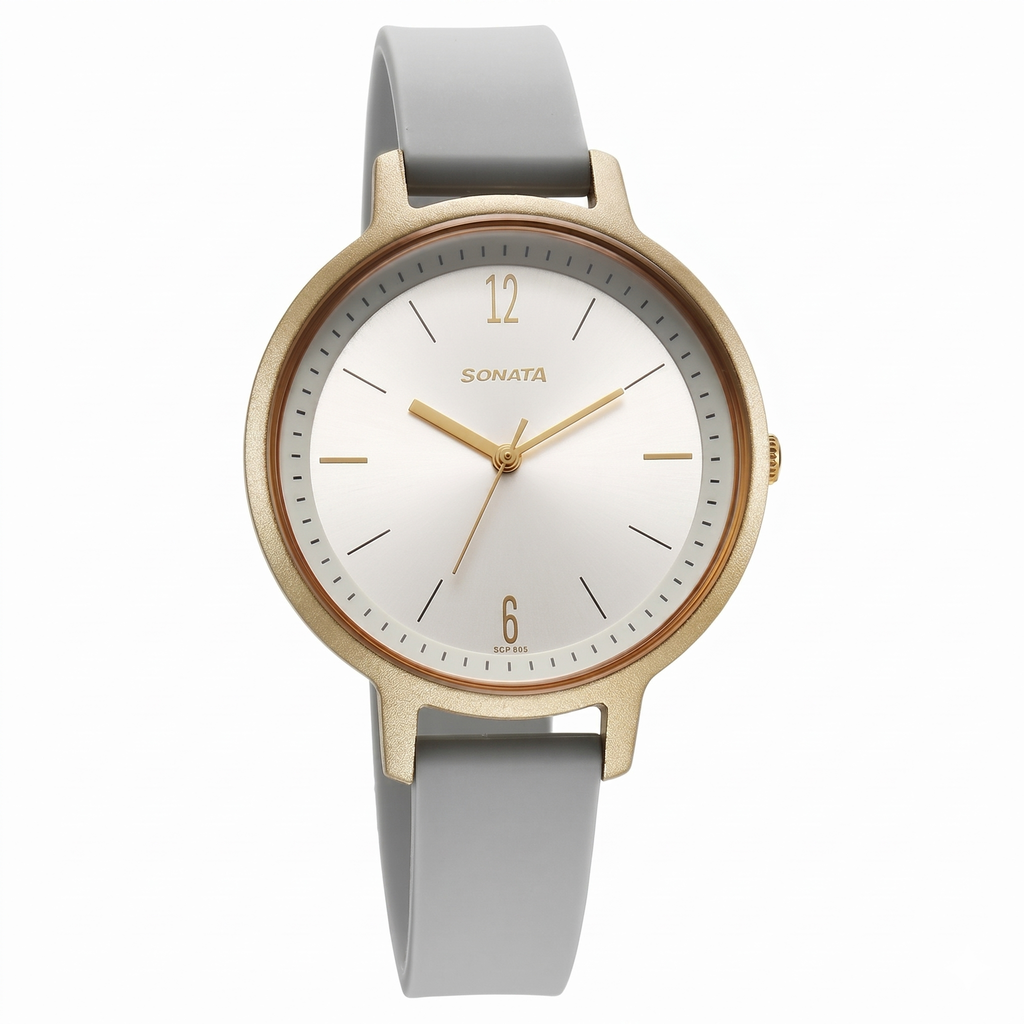 Sonata 87049PP22W | Sonata Splash Quartz Analog Silver Dial Plastic Strap Watch for Women