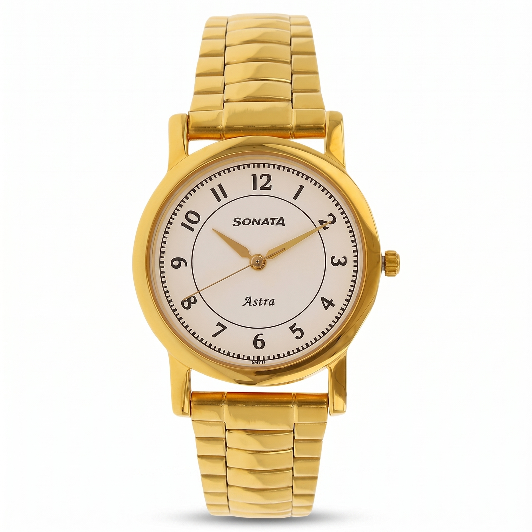 Sonata NP77049YM03 | Sonata Quartz Analog White Dial Stainless Steel Strap Watch for Men