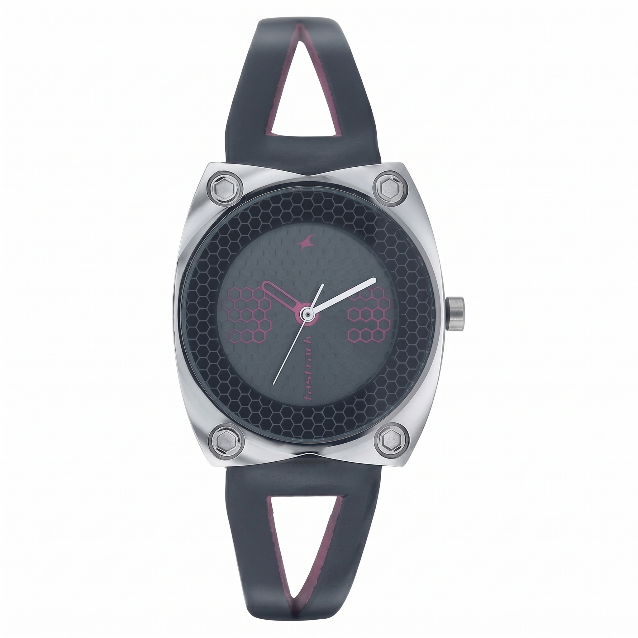 Fastrack NE6026SL02 | Fastrack Quartz Analog Grey Dial Leather Strap Watch for Girls  Watch