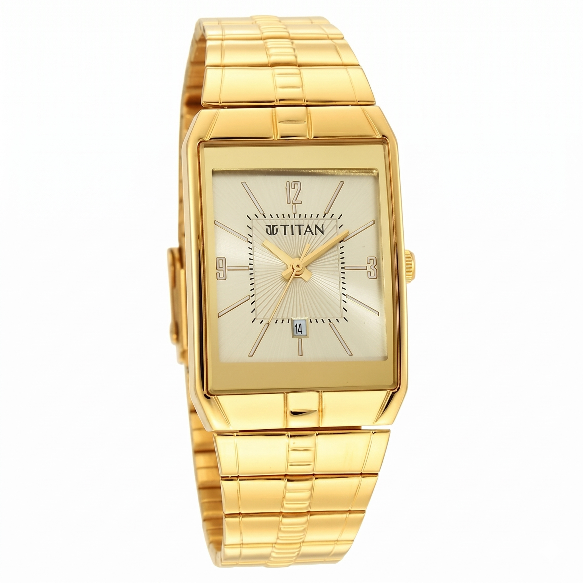 Titan 9151YM07 | Titan Karishma Analog Champagne Dial Watch for Men