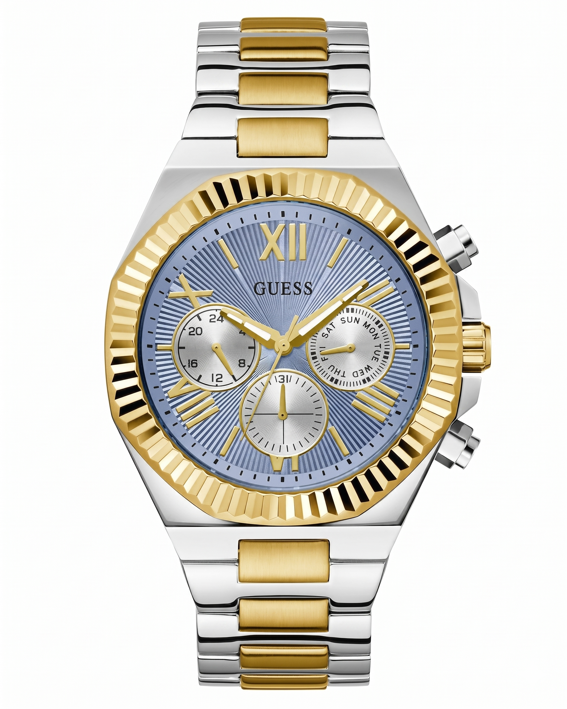 Guess GW0703G3 | Gd Equity Men Quartz Blue Dial Analog Stainless Steel.