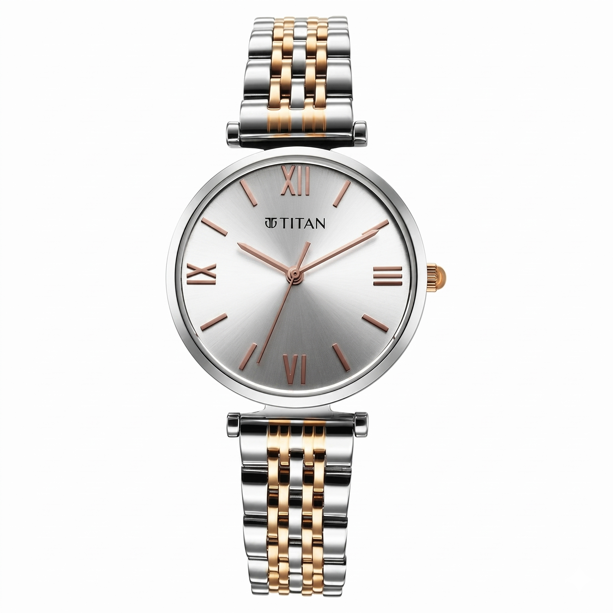 Titan 95313KM01 | Titan Workmode Quartz Analog Silver Dial Metal Strap watch For Women
