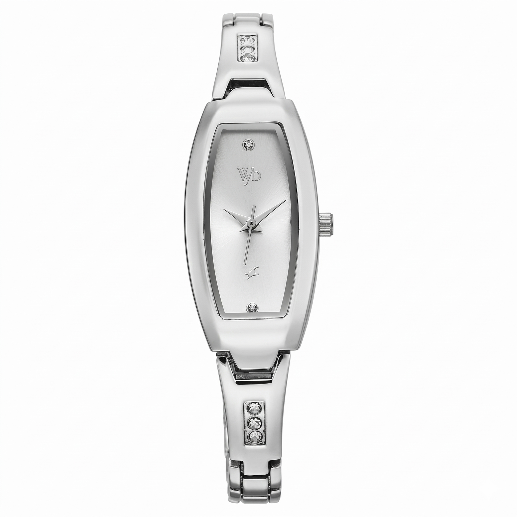 Fastrack FV60113SM01 | Vyb Manifester By Fastrack Quartz Analog Silver Dial Silver Stainless Steel Strap Watch For Girls