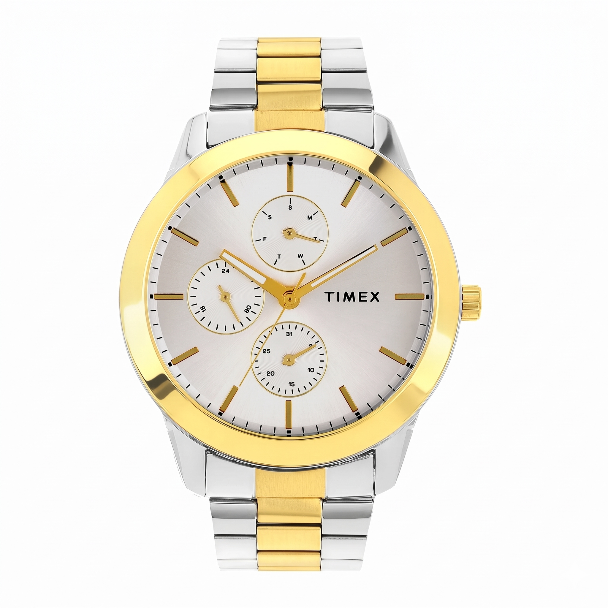 Timex TWEG18523 | TIMEX Men Silver Round Dial Analog Watch.