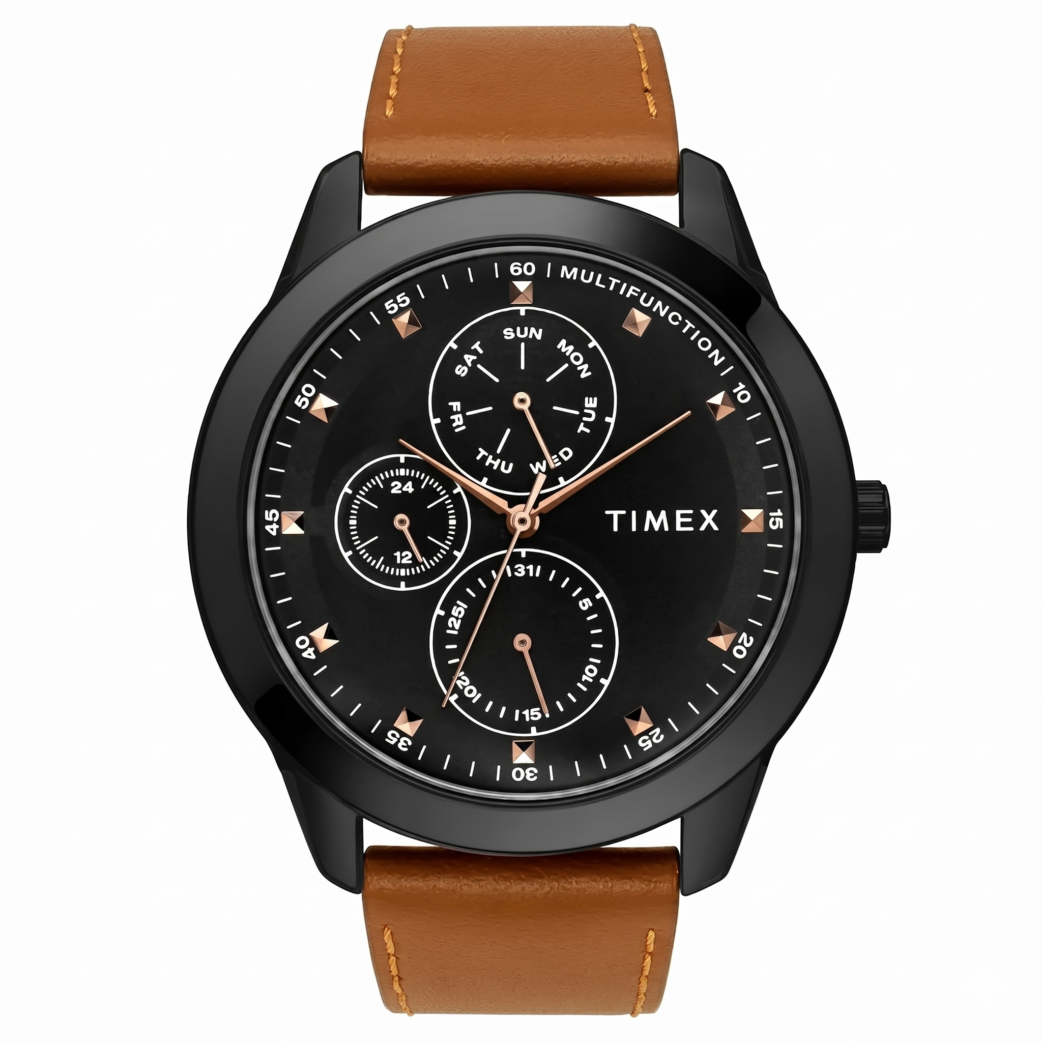 Timex TWEG18505 | Timex Fashion Men's Black Dial Round Case.