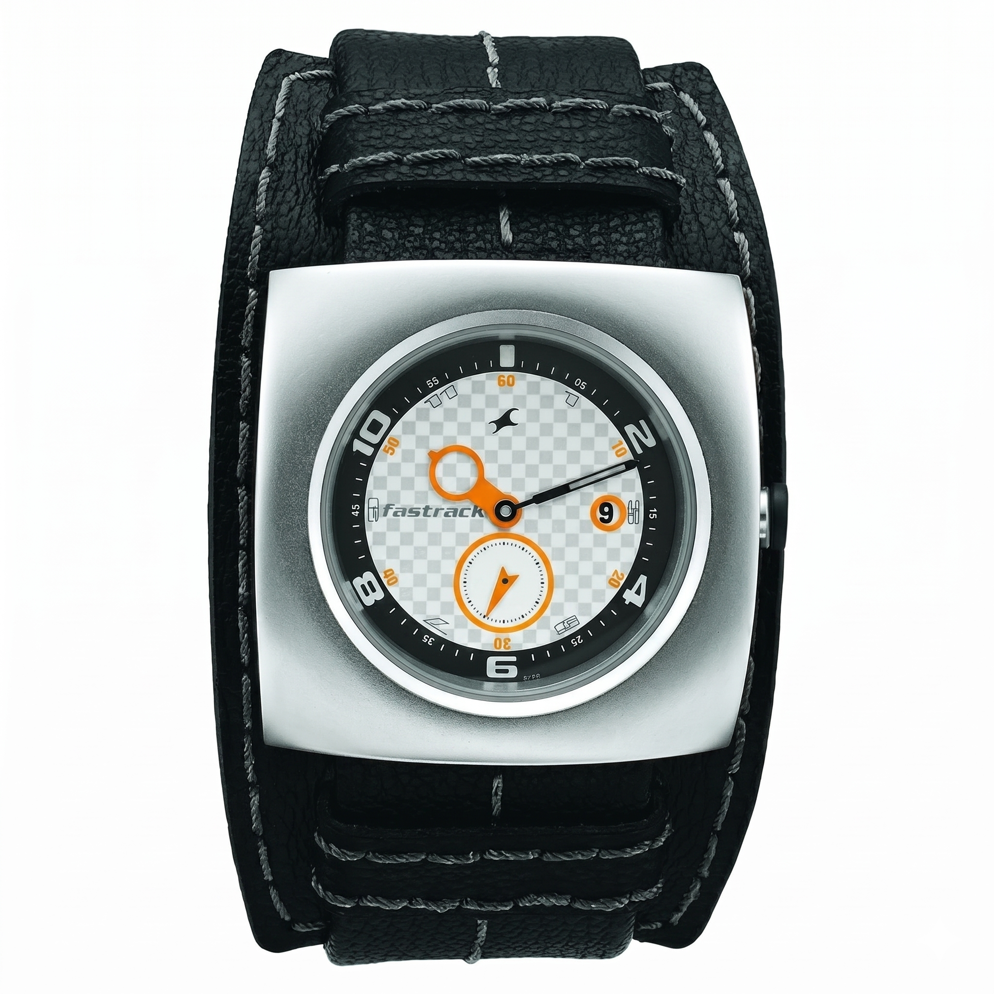 Fastrack 1389SL01 | Fastrack Quartz Analog White Dial Leather Strap Watch for Guys