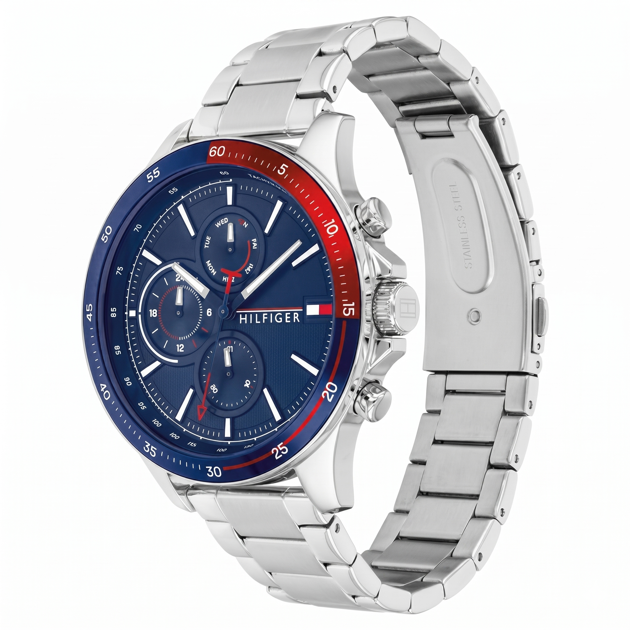 Tommy Hilfiger NDTH1791718 | Tommy Hilfiger Quartz Multifunction Blue Dial Stainless Steel Strap Watch for Men