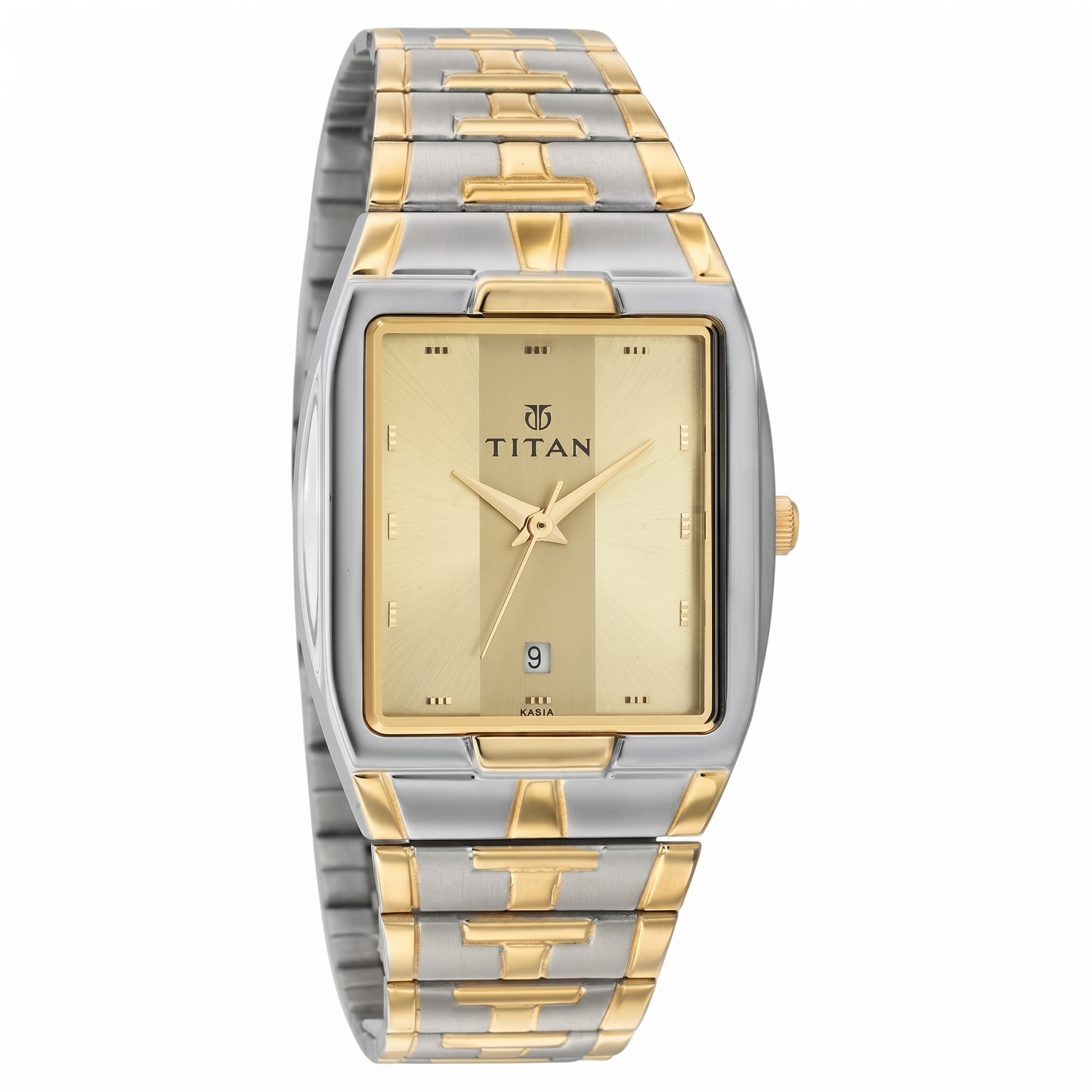 Titan 9153BM01 | Titan Quartz Analog with Date Champagne Dial Watch for Men