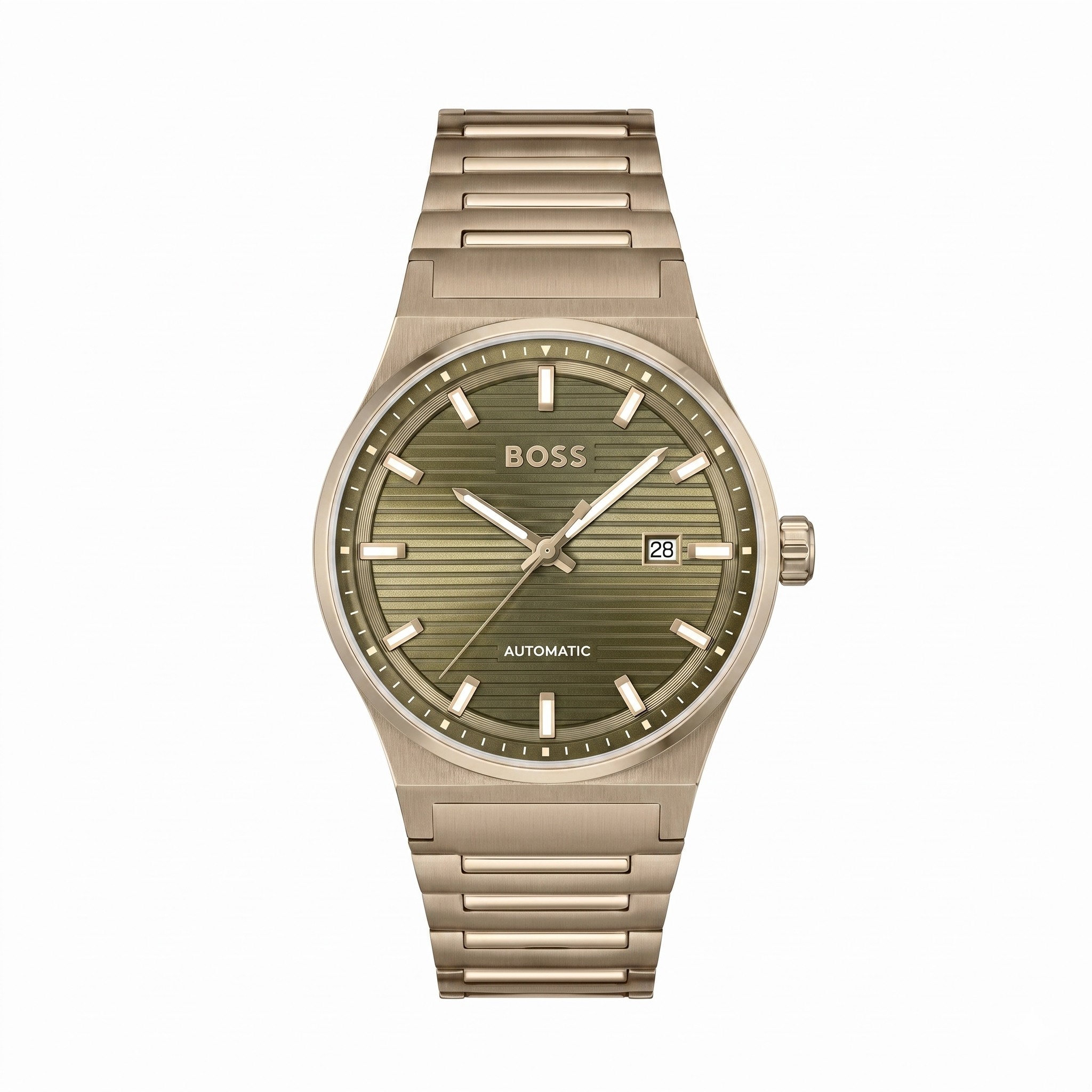Boss 1514184 | Candor Men Automatic Green Dial Analog Stainless Steel Watch