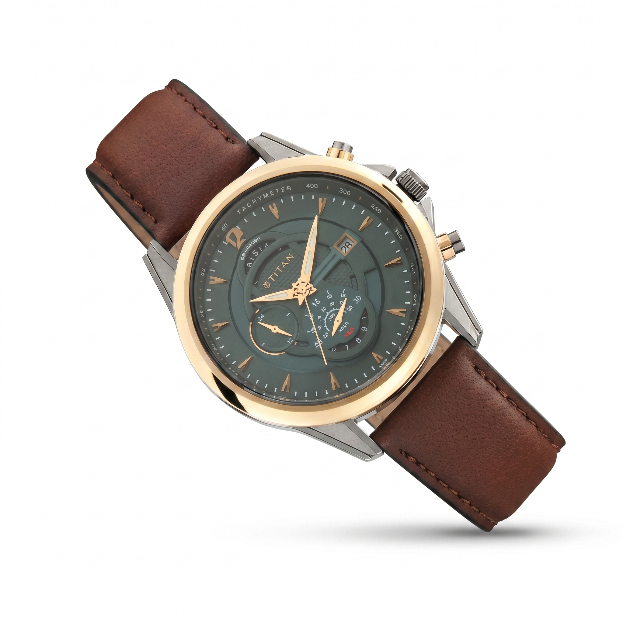 Titan 1830KL02 | Titan Men's Maritime Pro Lateen Sail Chronograph Watch