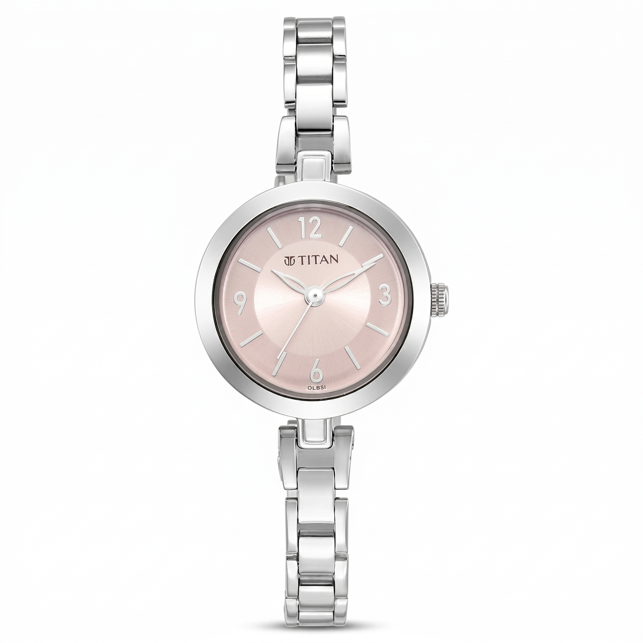 Titan 2598SM06 | Titan Lagan Pink Dial Analog Metal Strap Watch for Women