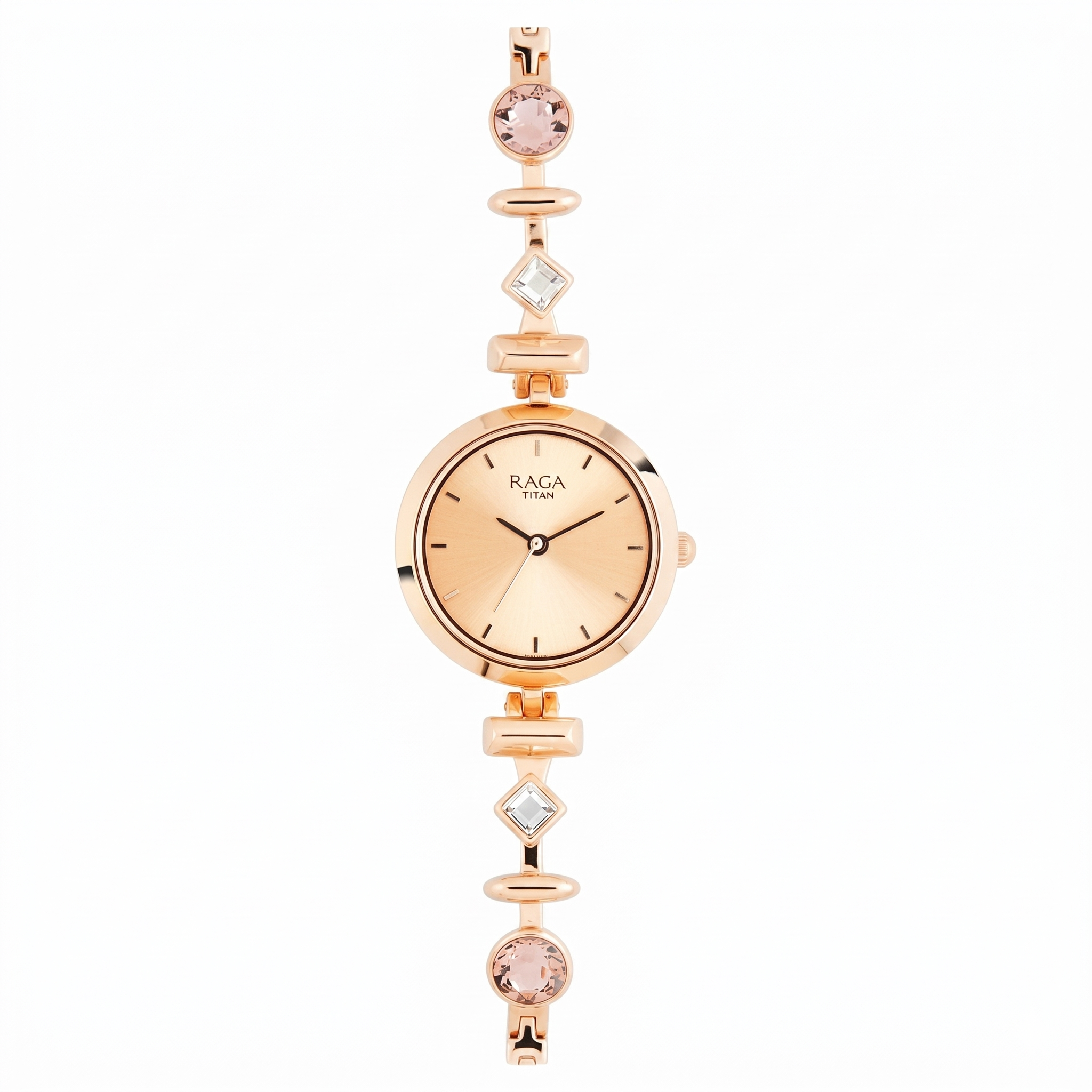 Titan 2606WM06 | Titan Raga Facets Rose Gold Dial Women Watch With Stainless Steel Strap