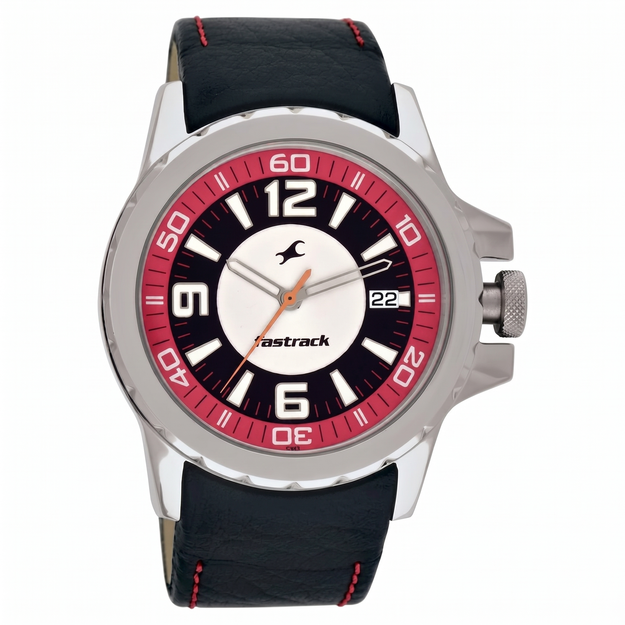 Fastrack 3029SL03 | Fastrack Quartz Analog Multicoloured Dial Leather Strap Watch for Guys