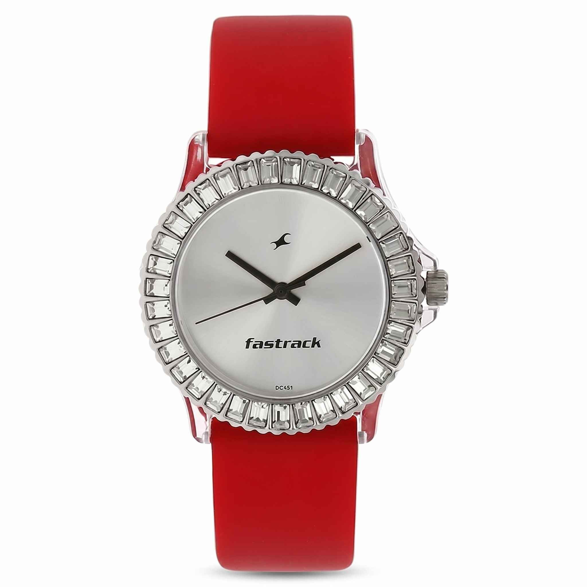 Fastrack NK9827PP08 | Fastrack Quartz Analog Silver Dial Plastic Strap Watch for Girls