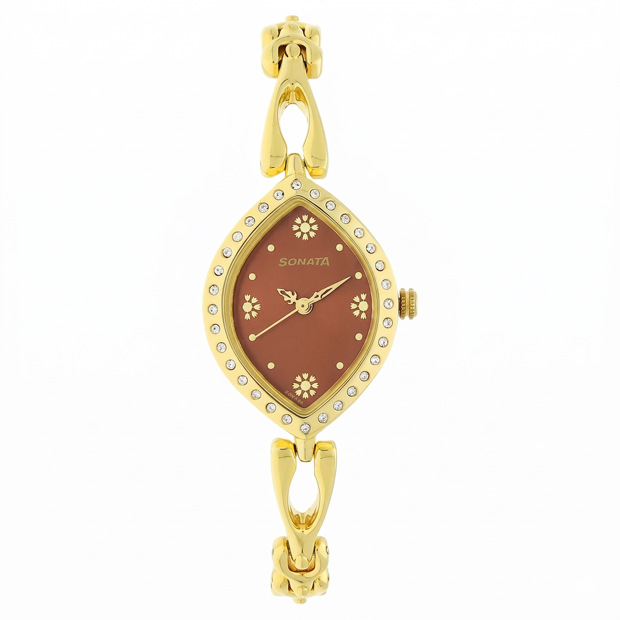 Sonata NK8149YM01 | Sonata Wedding Maroon Dial Women Watch With Metal Strap