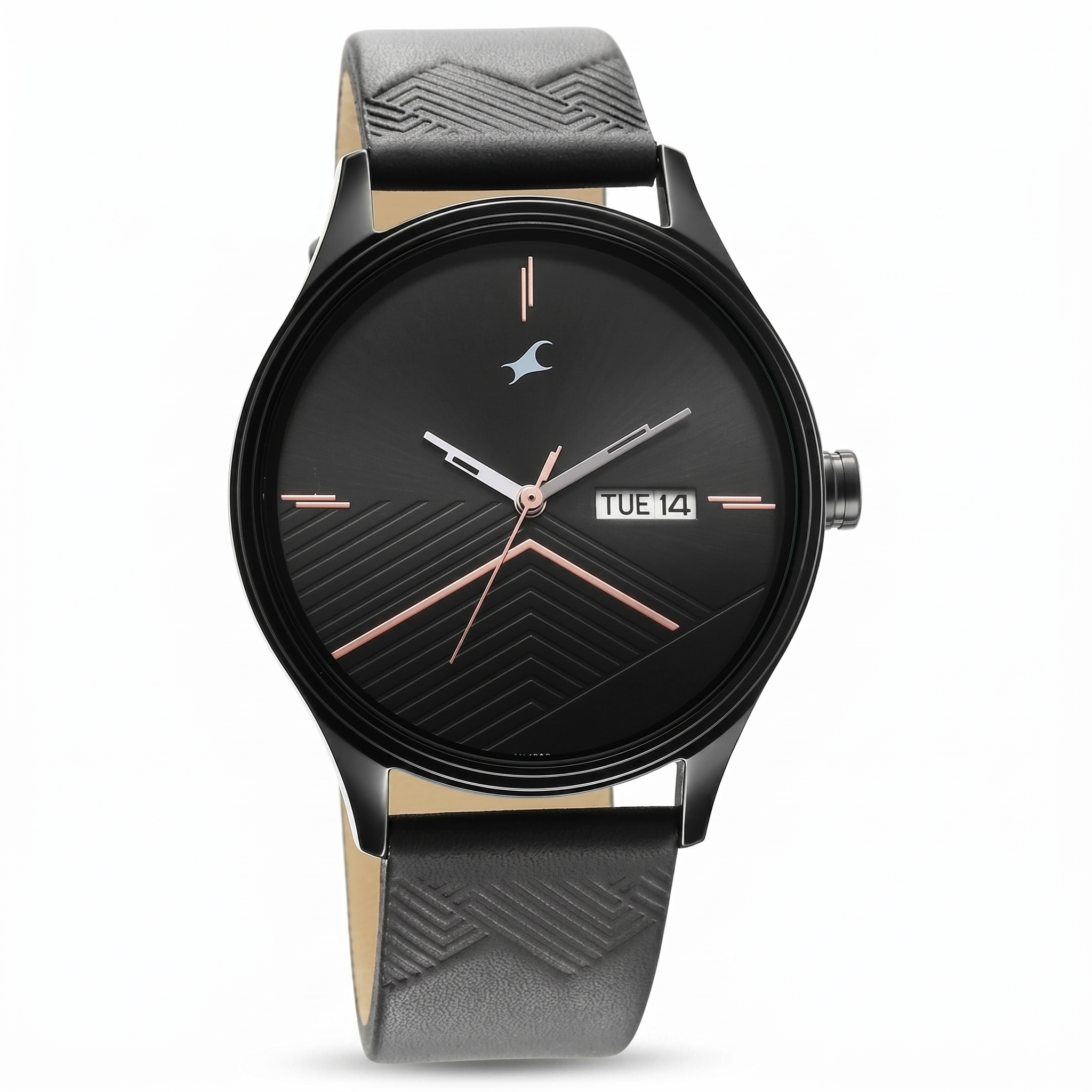 Fastrack 3247NL01 | Fastrack Style Up Black Dial Leather Strap Watch for Guys