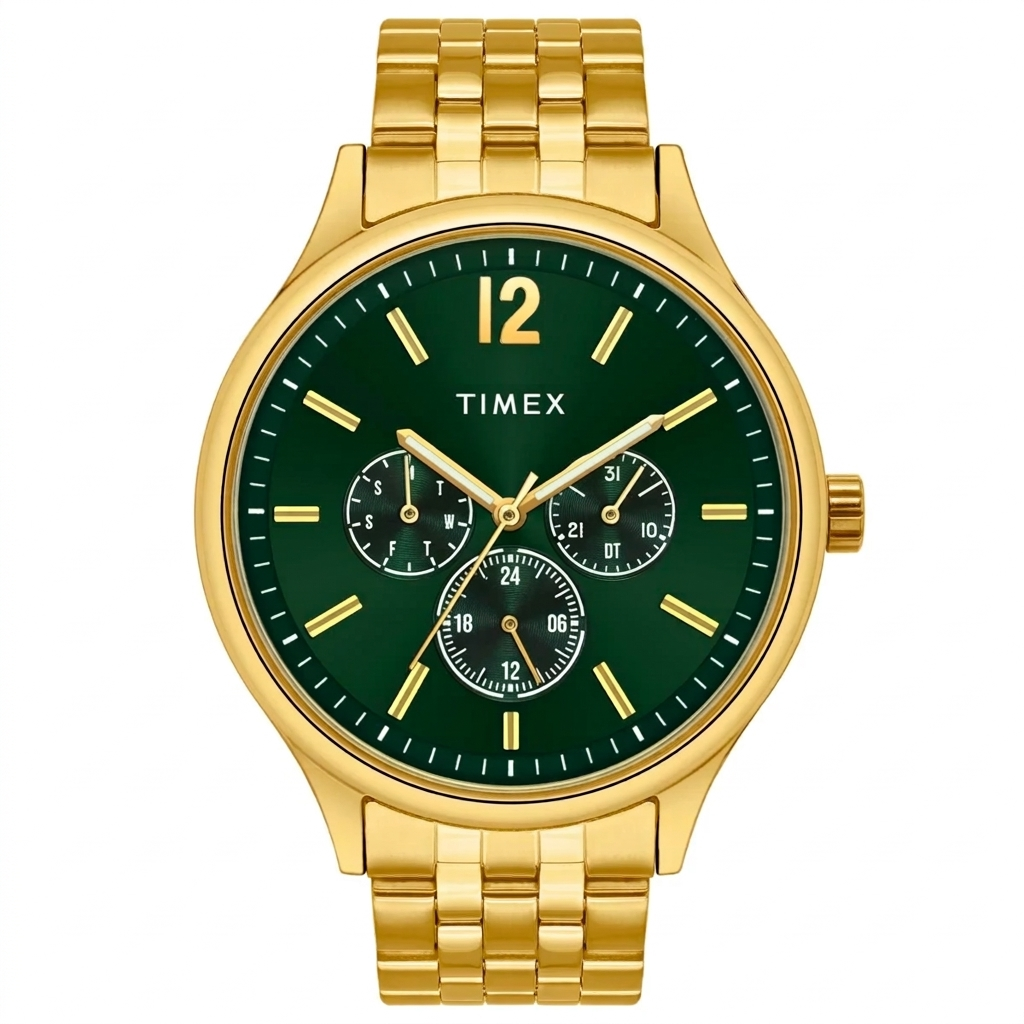 Timex TWEG18435 | Timex Men Green Round Dial Analog Watch