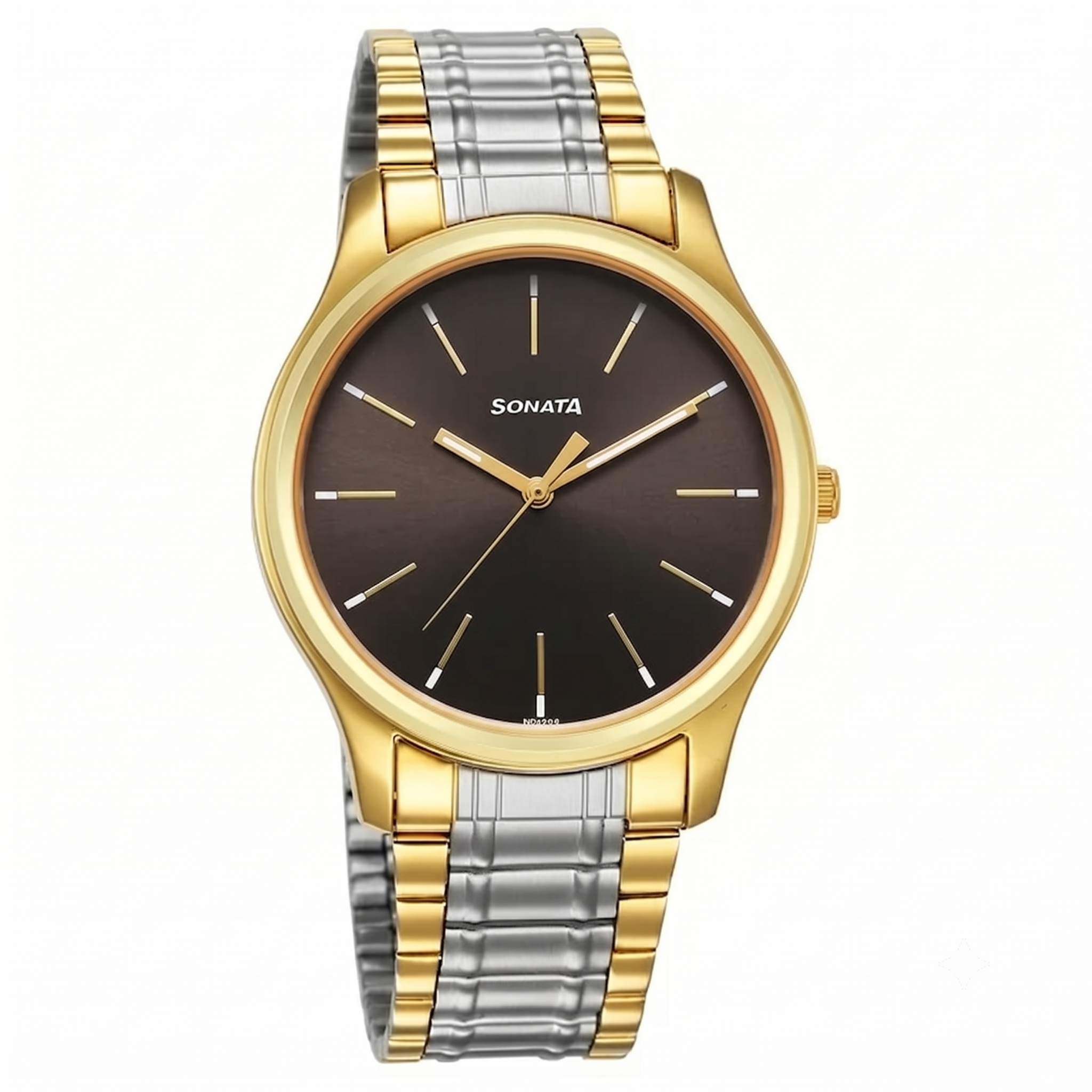 Sonata 77082BM02 | Sonata Traditional Essentials Quartz Analog Grey Dial Stainless Steel Strap Watch for Men
