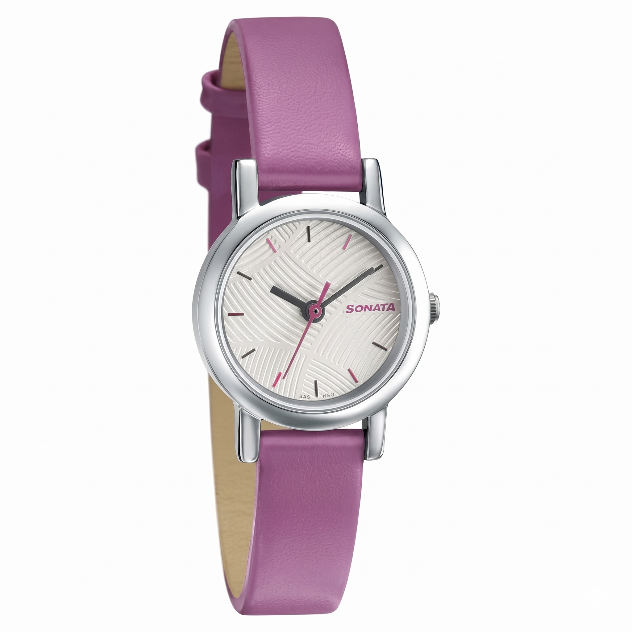 Sonata 8976SL14 | Sonata Splash White Dial Women Watch With Leather Strap