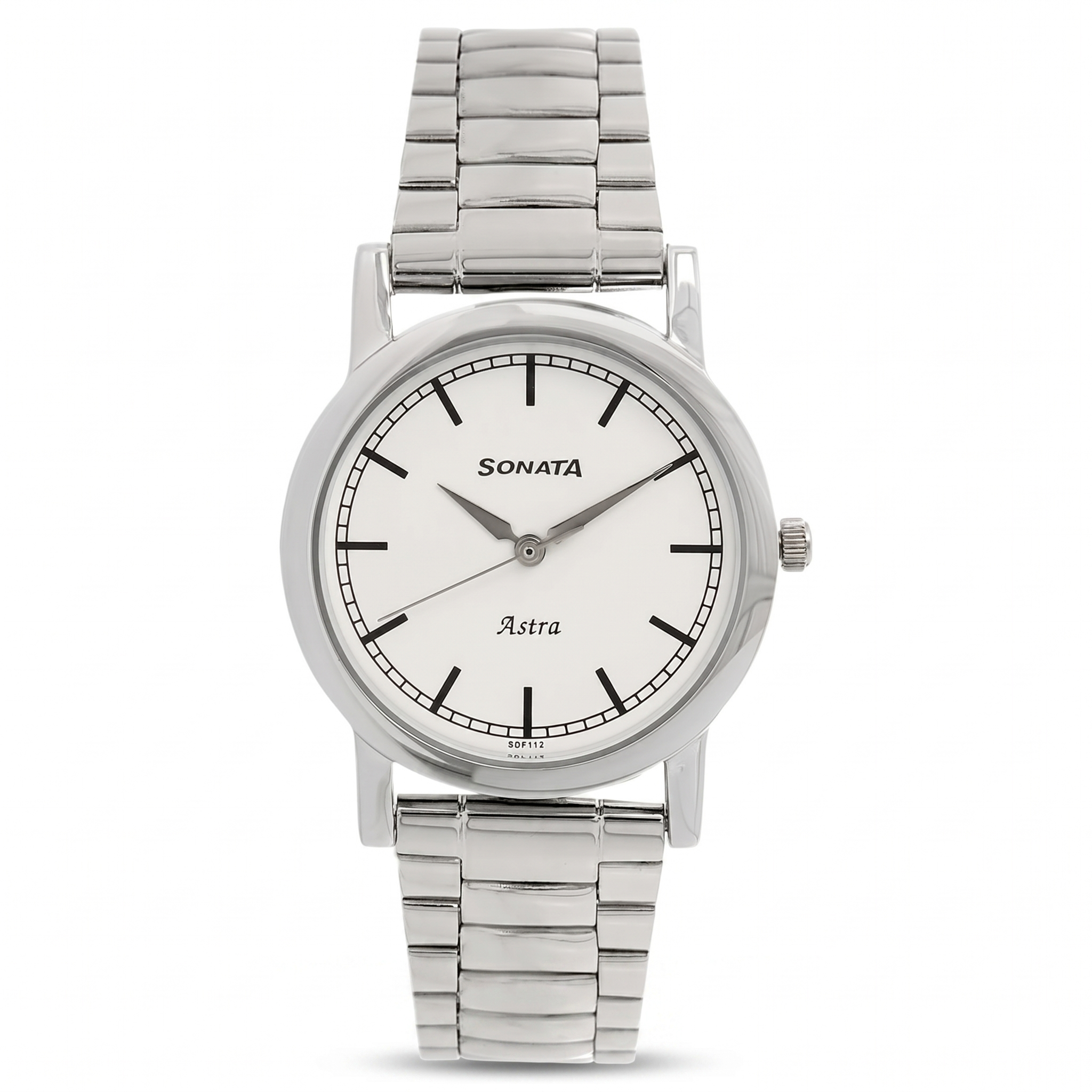 Sonata NP77049SM02 | Sonata Quartz Analog White Dial Stainless Steel Strap Watch for Men