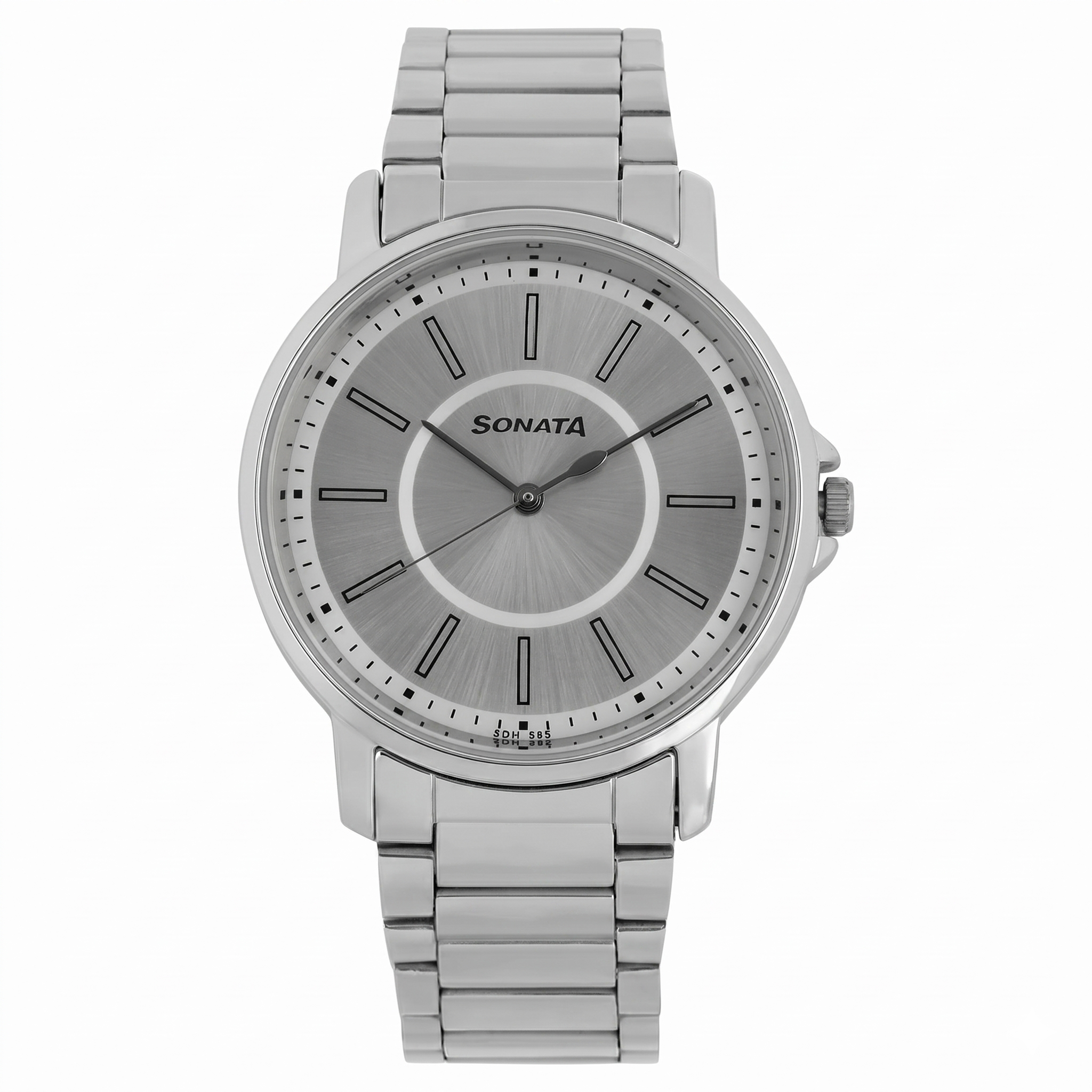 Sonata NR77083SM03 | Sonata Quartz Analog Silver Dial Stainless Steel Strap Watch for Men