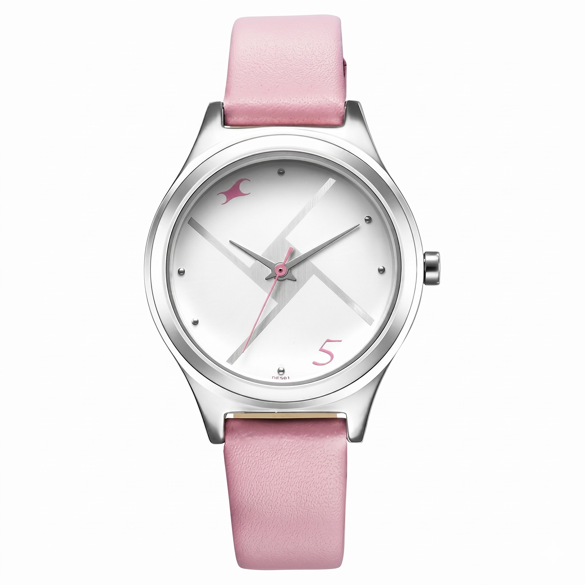 Fastrack 6152SL08 | Fastrack Stunners Silver Dial Leather Strap Watch for Girls