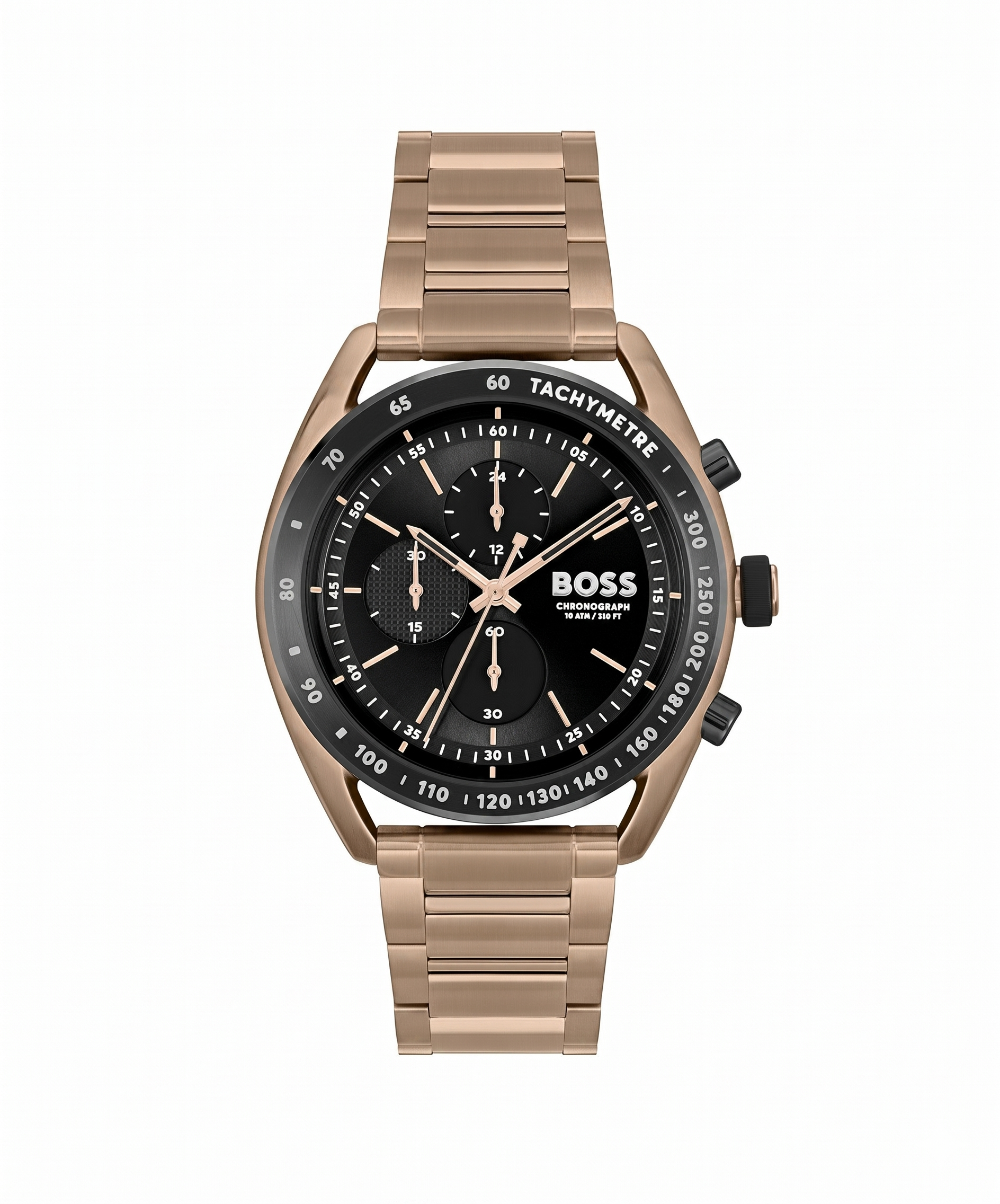 Boss 1514027 | Center Court Men Quartz Black Dial Chronograph Stainless Steel Watch .