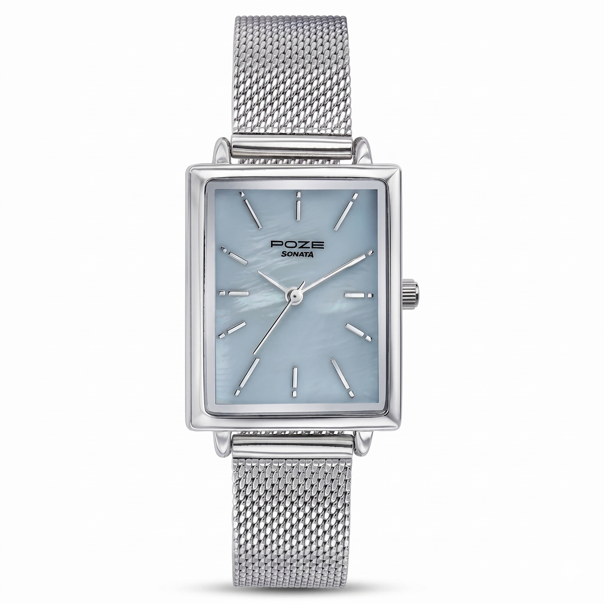 Sonata SP80079SM01WF | Sonata Poze Quartz Analog Blue Mother Of Pearl Dial Silver Color Stainless Steel Strap Watch For Women