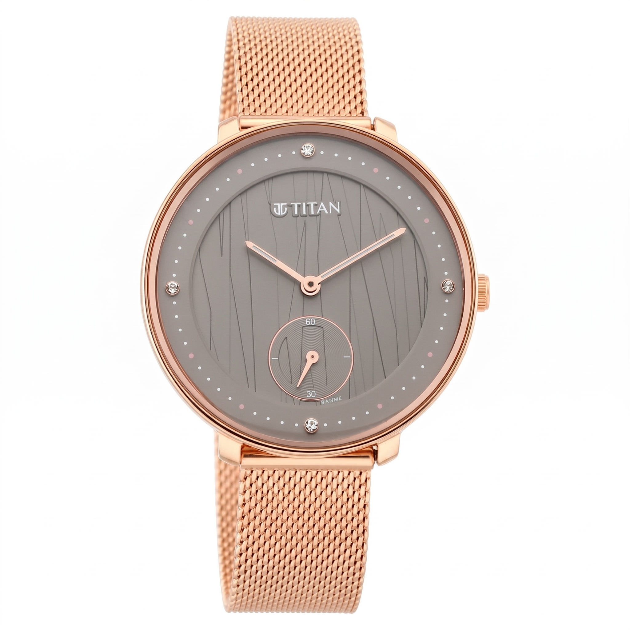 Titan 2651WM01 | Titan Workwear Black Dial Women Watch With Stainless Steel Strap