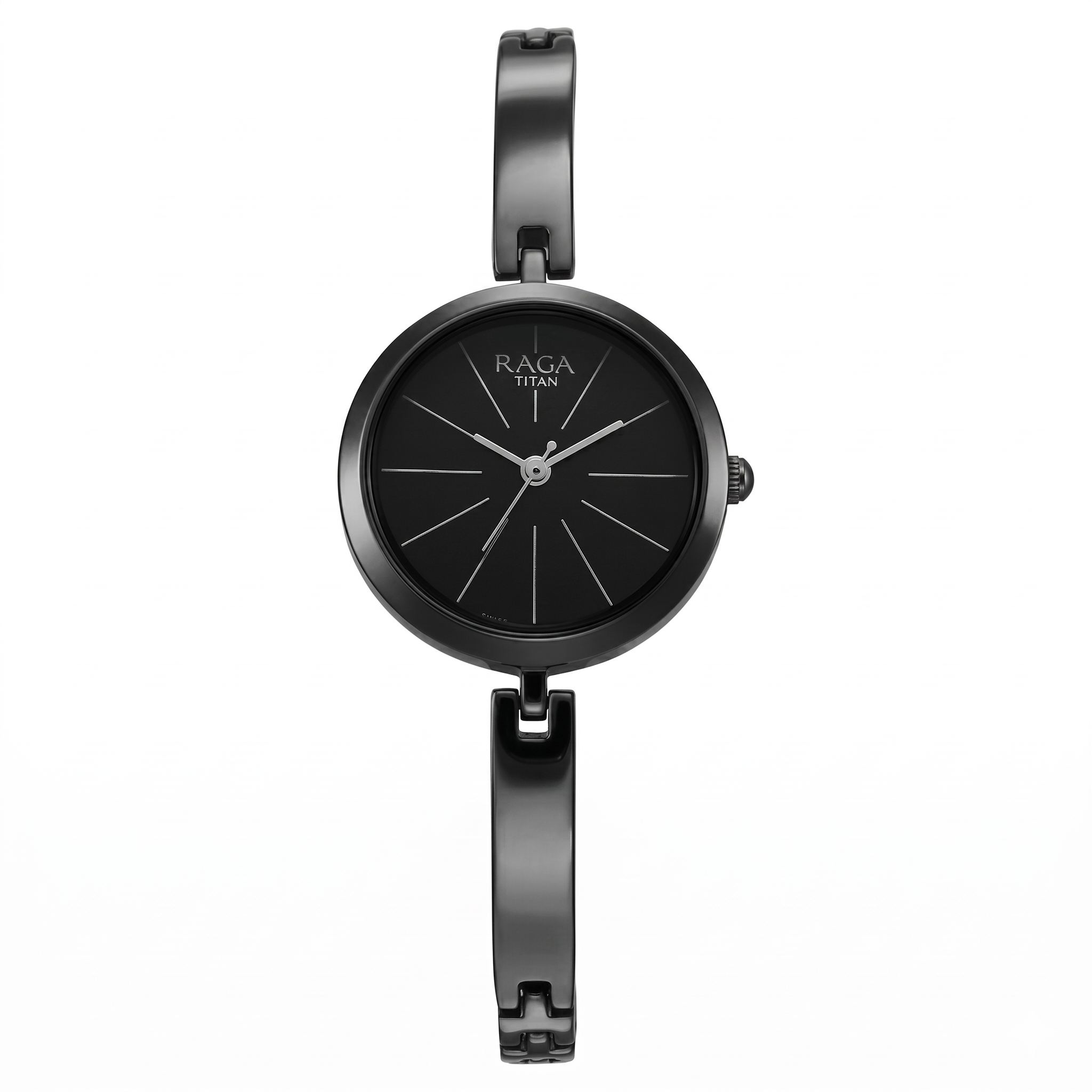 Titan 2606QM04 | Titan Raga Viva Quartz Analog Black Dial Grey Metal Strap Watch for Women