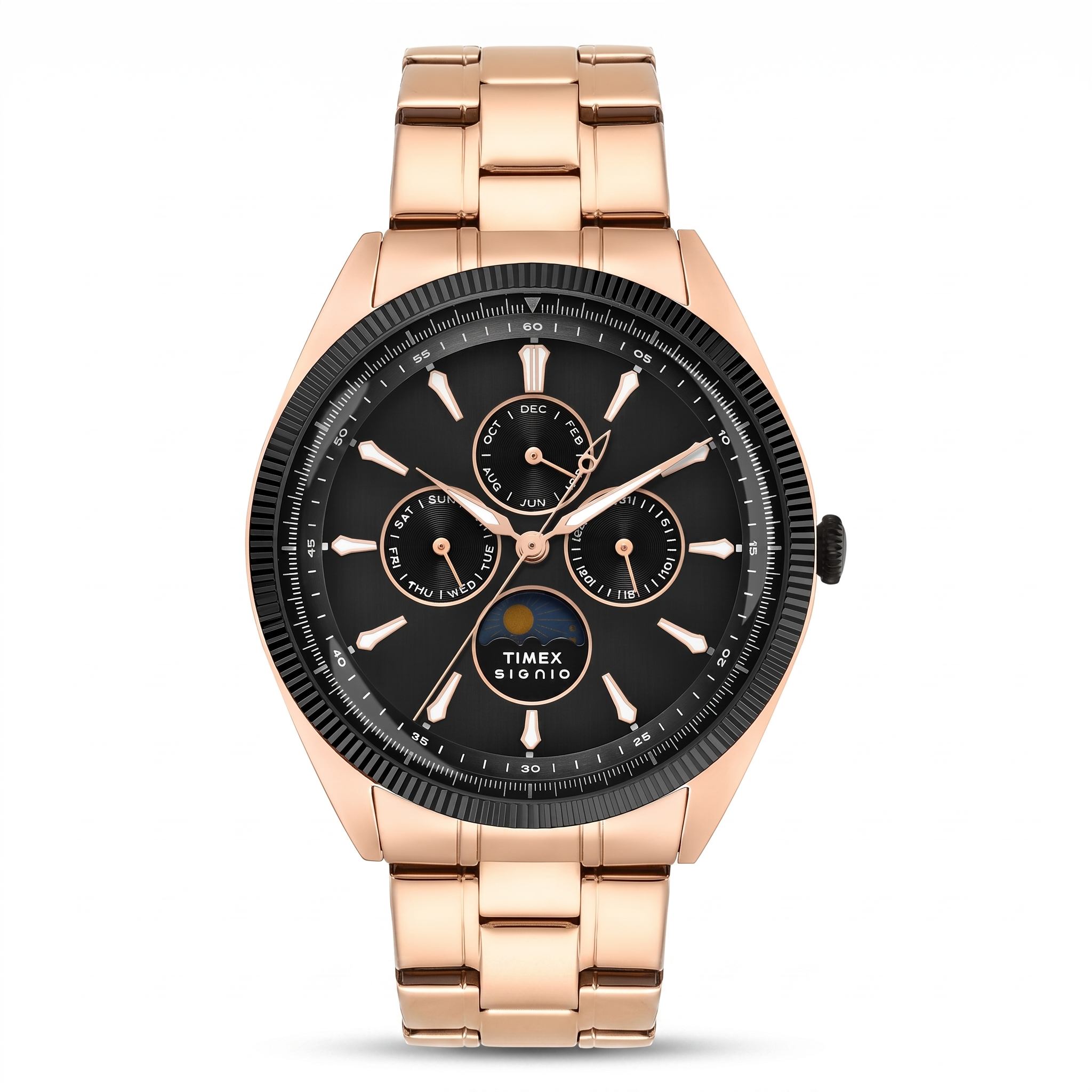 Timex TWEG34402 | Timex Signio Round 43mm Black Dial Analog Men Watch