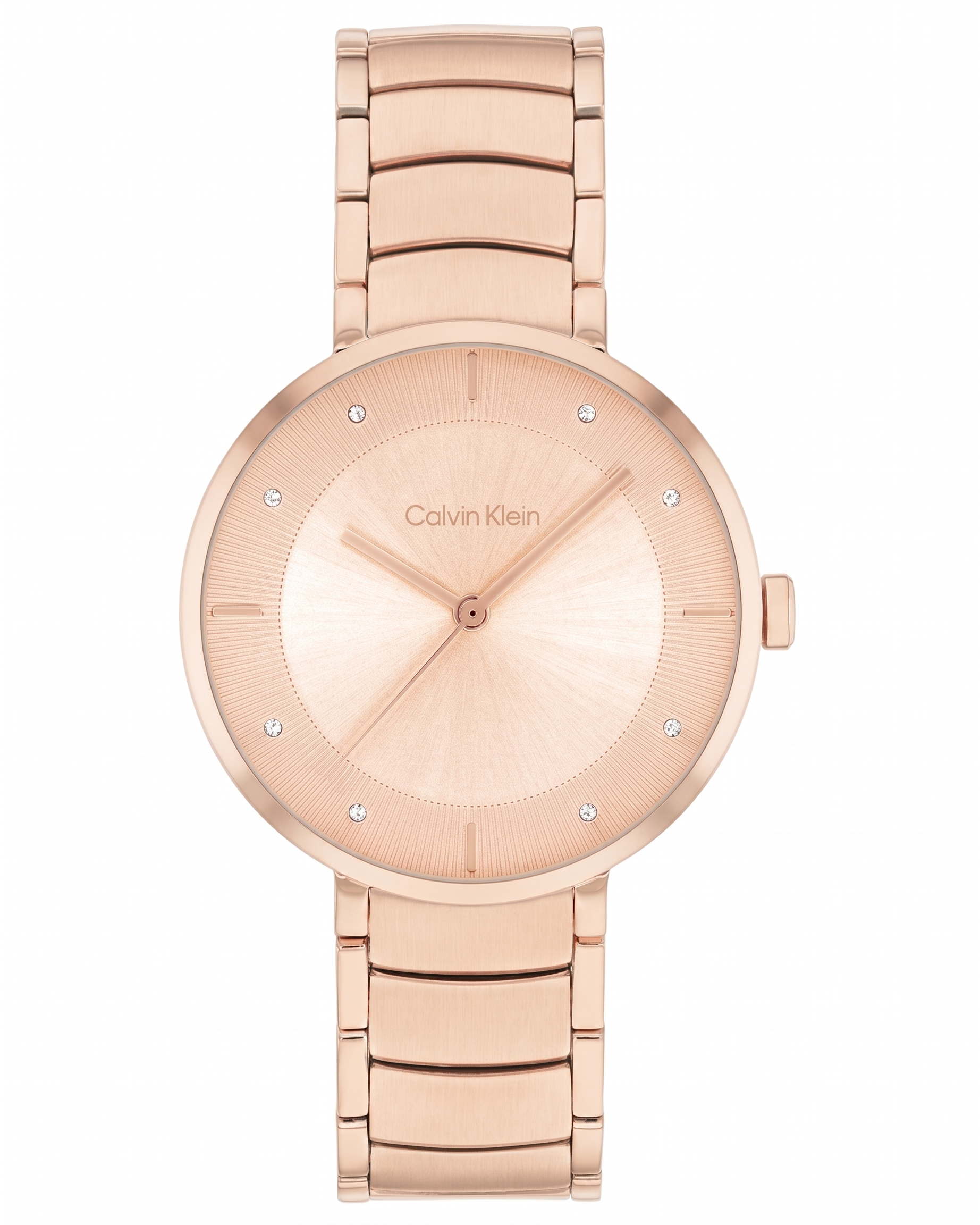 Calvin Klein 25100019 |  Sentiment Women Quartz Rose Gold Dial Analog Stainless Steel Watch.