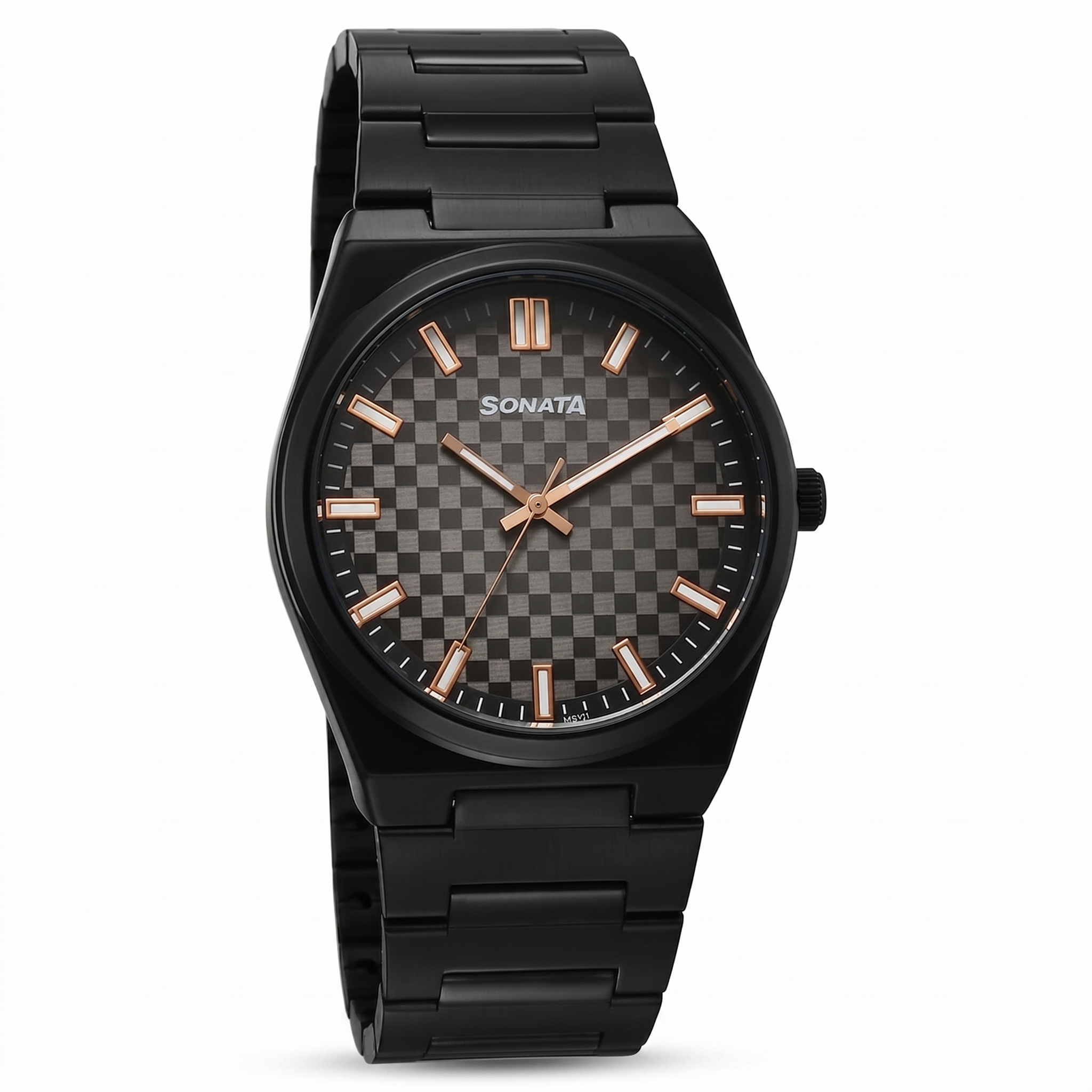 Sonata 77200NM01 | Sonata Festive Quartz Analog Multicoloured Dial Metal Strap Watch For Men