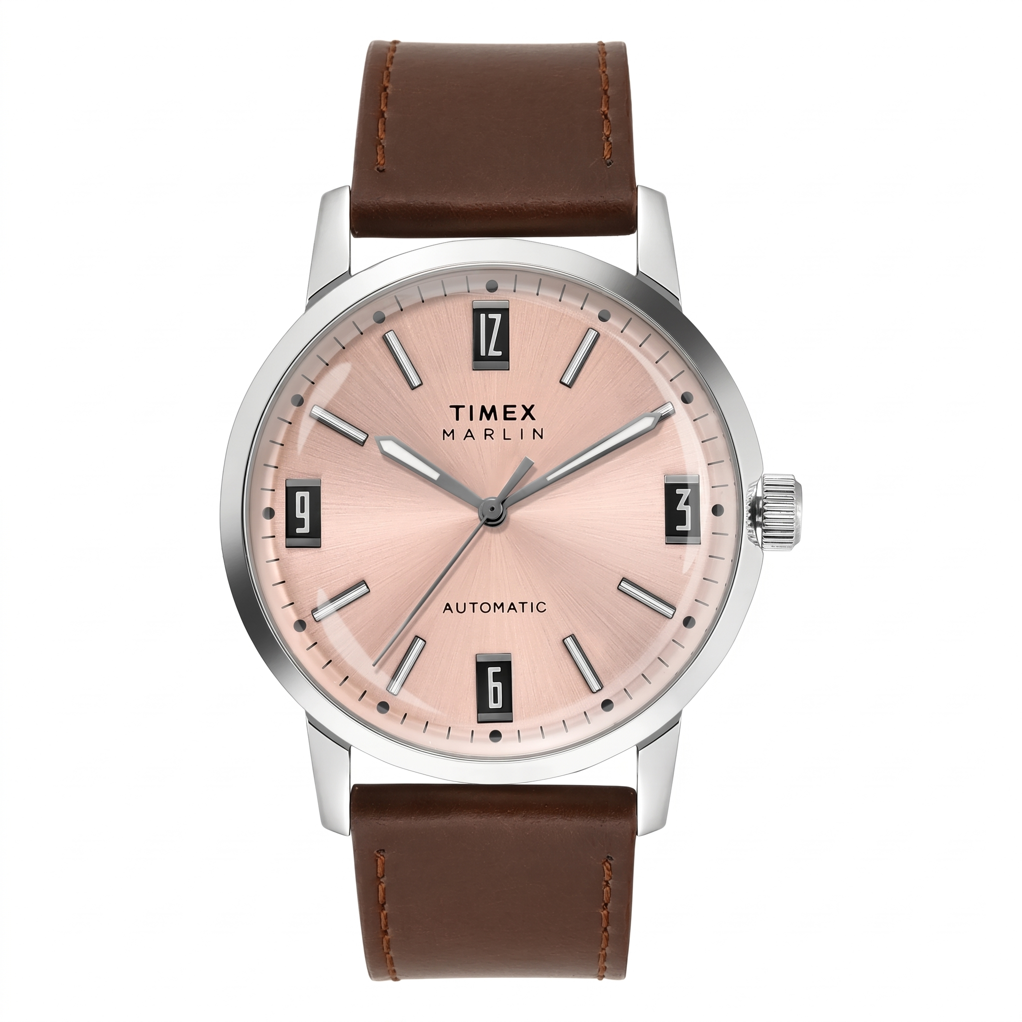 Timex TWEG26701 | Timex Marlin Pink Round Dial Mechanical Automatic Men's Watch.