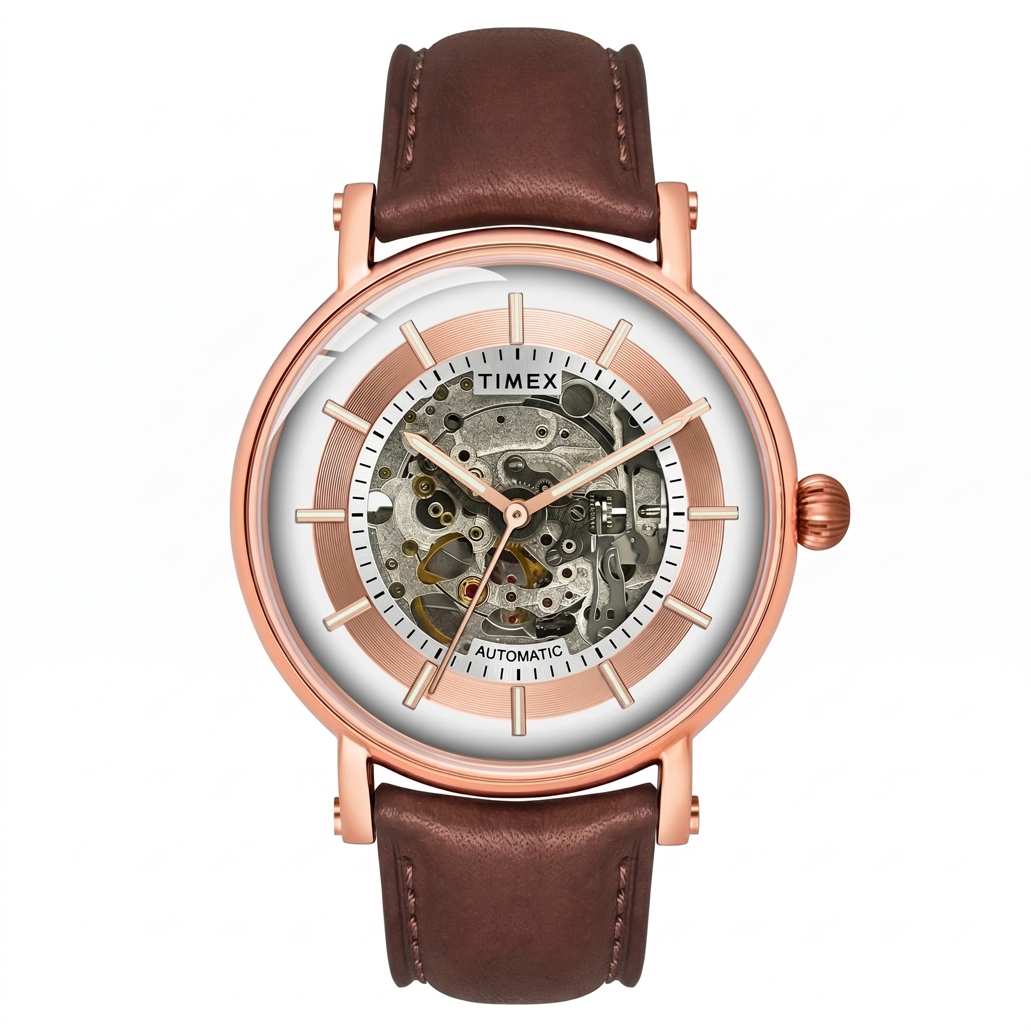 Timex TWEG16715 | Timex E Class Men's Silver Dial Round Case Automatic Function Watch