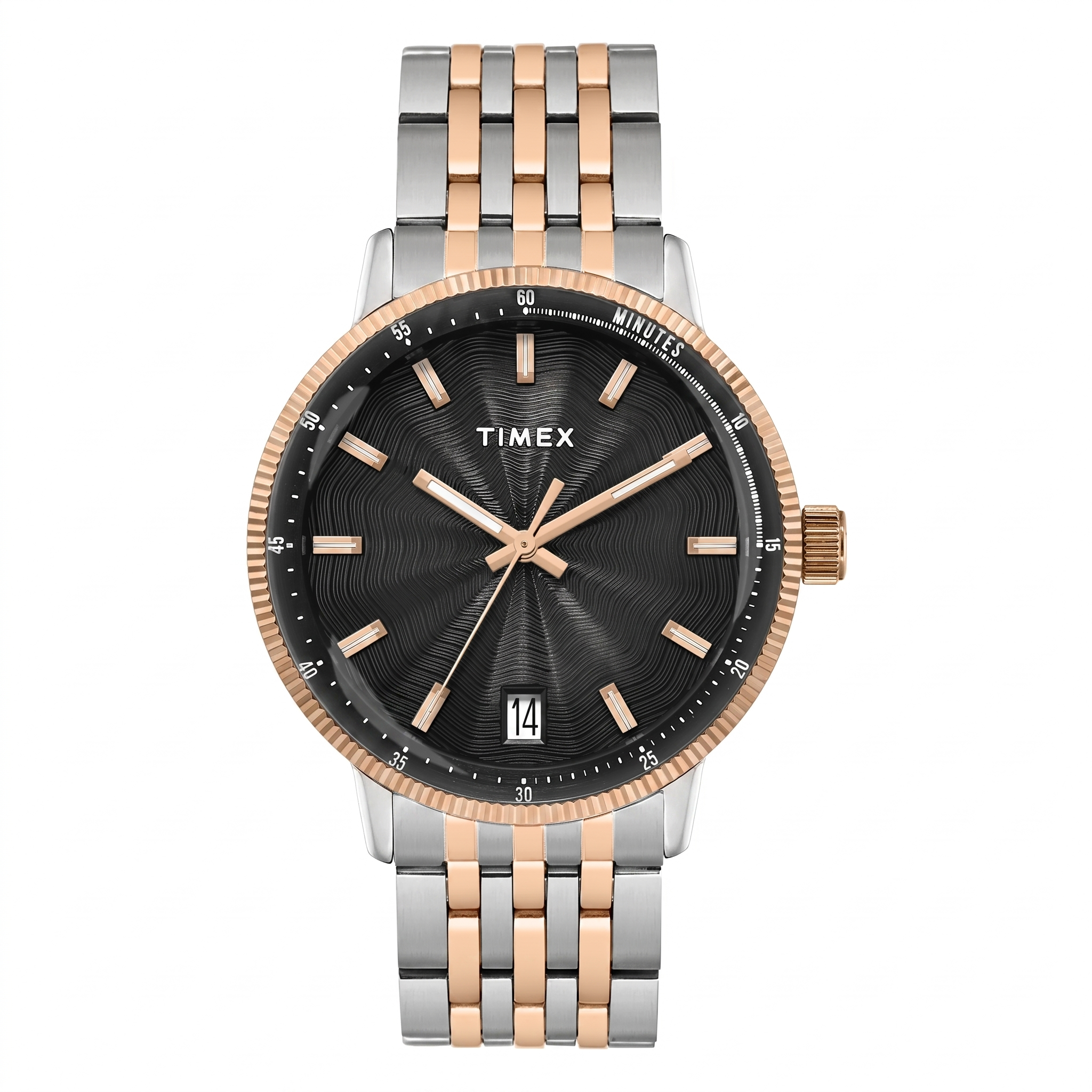 Timex TWEG25411 | Timex Trendline Round 41mm Black Dial Analog Men Watch.