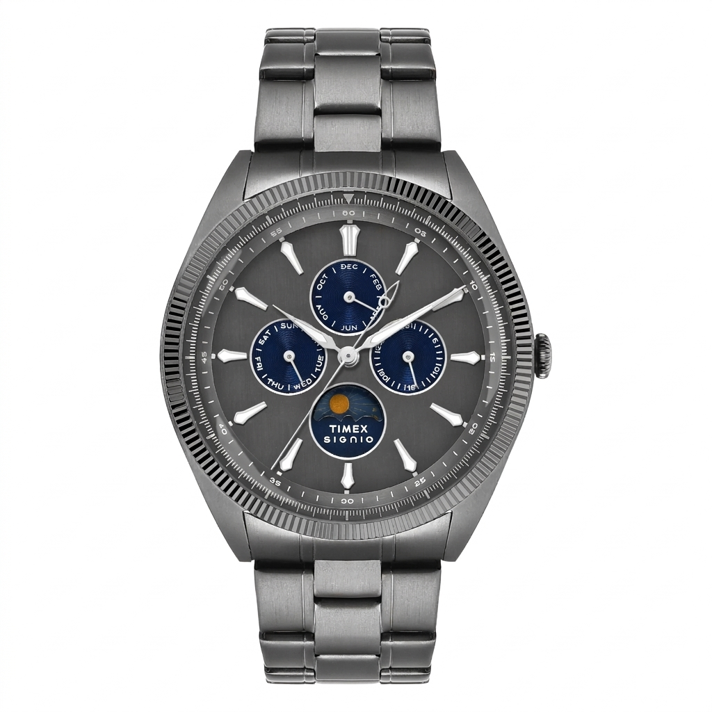 Timex TWEG34400 | Timex Signio Round 43mm Gunmetal Dial Analog Men Watch