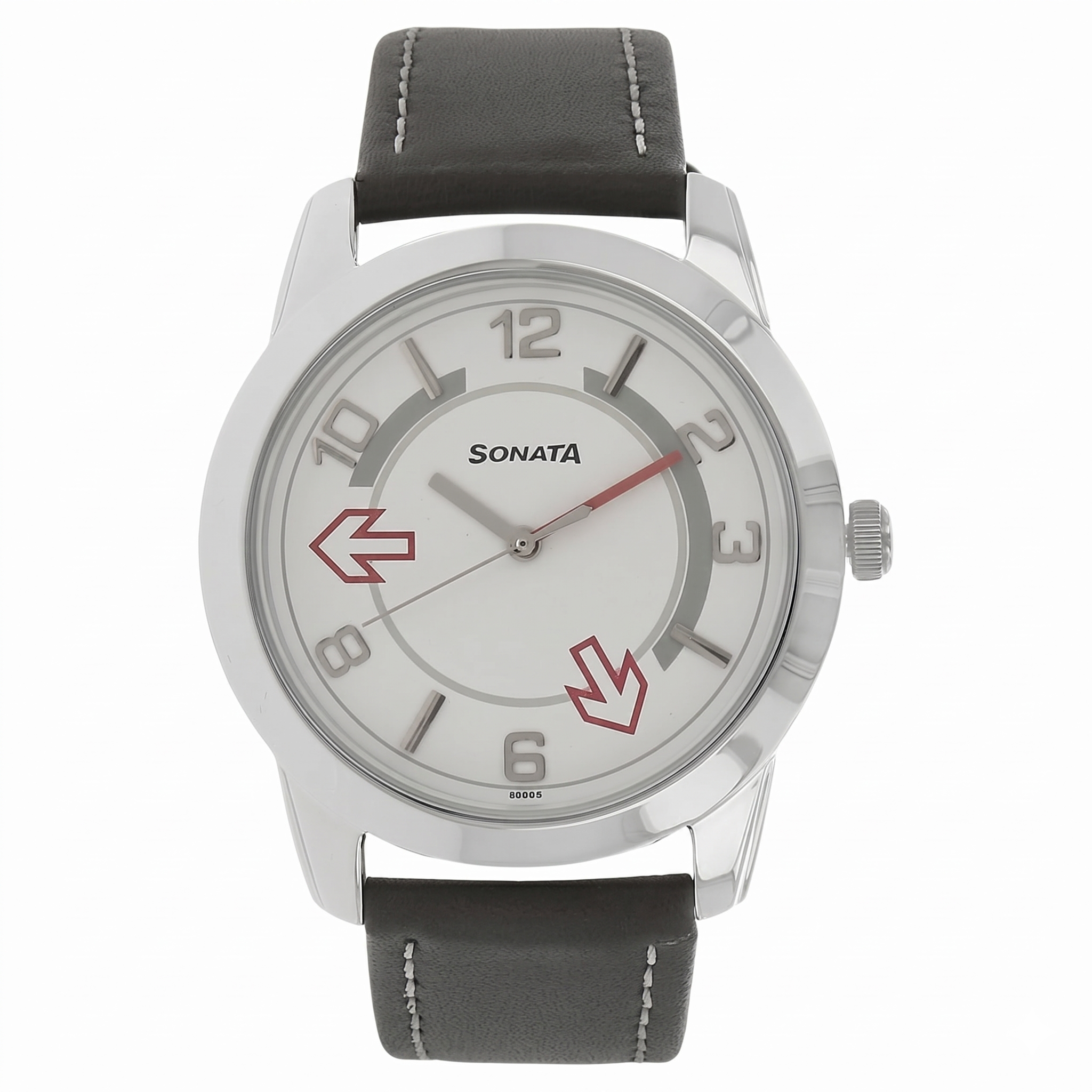 Sonata NK7924SL03 | Sonata Quartz Analog White Dial Leather Strap Watch for Men