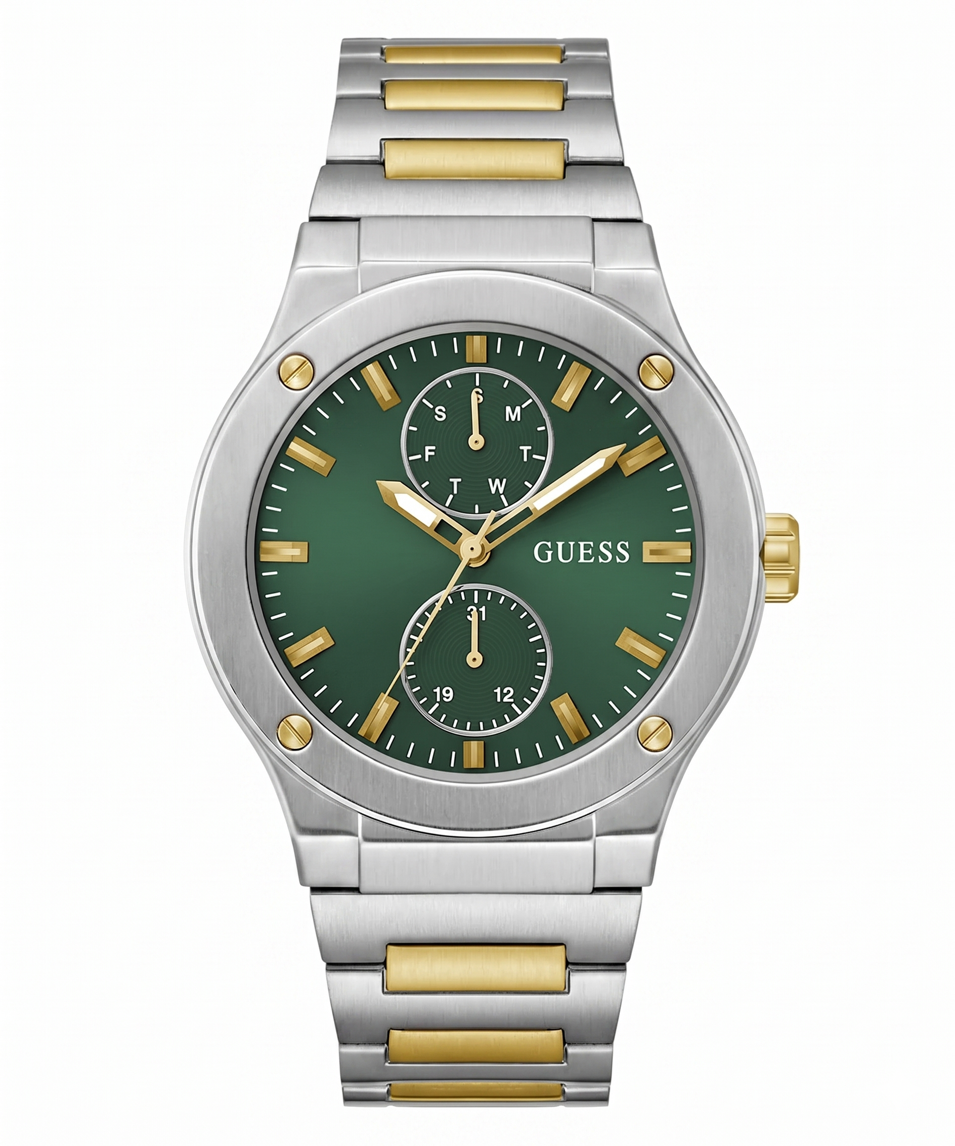 Guess GW0795G1 | Gd Jet Men Quartz Green Dial Analog Stainless Steel.
