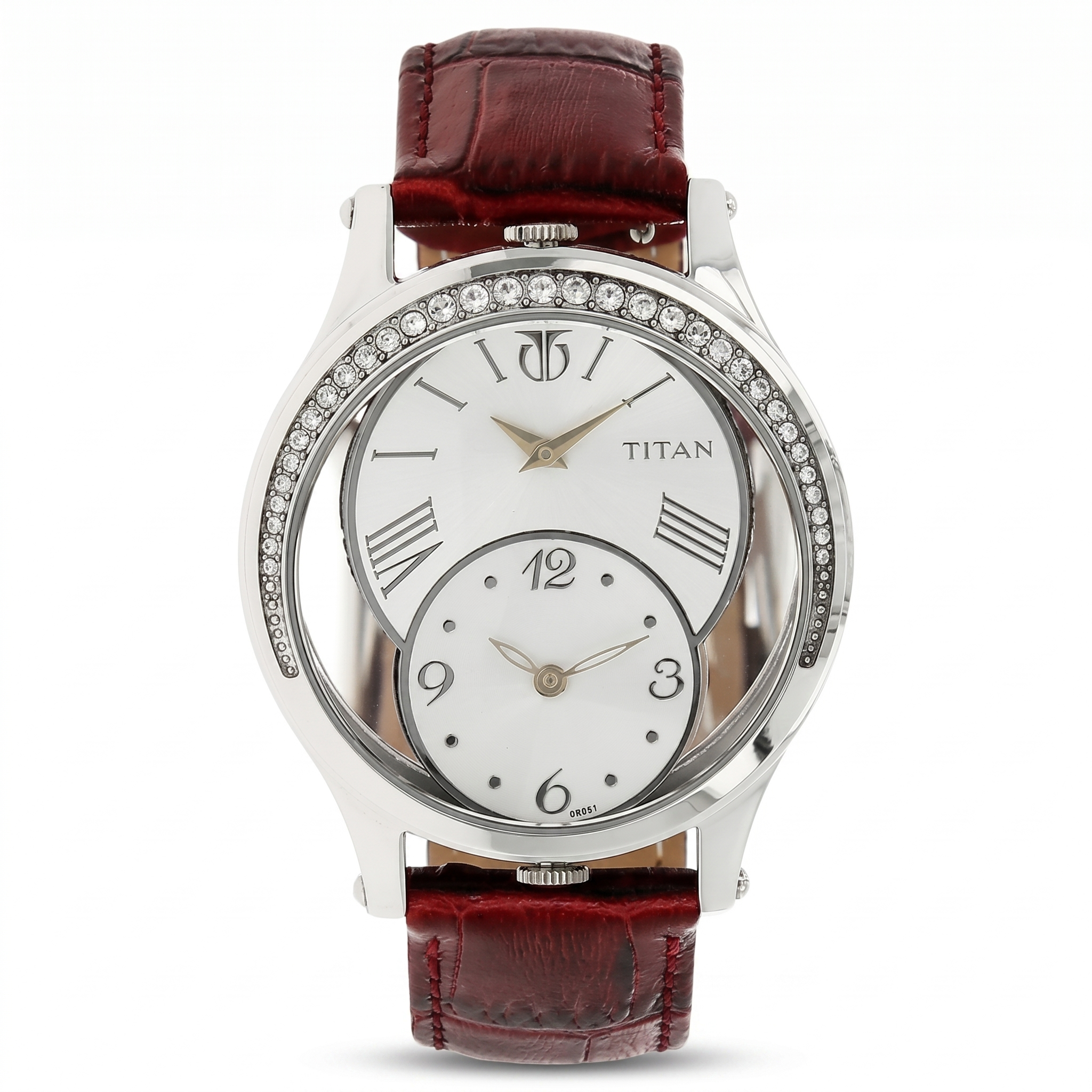 Titan 9923SL01 | Titan Quartz Analog Silver Dial Leather Strap Watch for Women