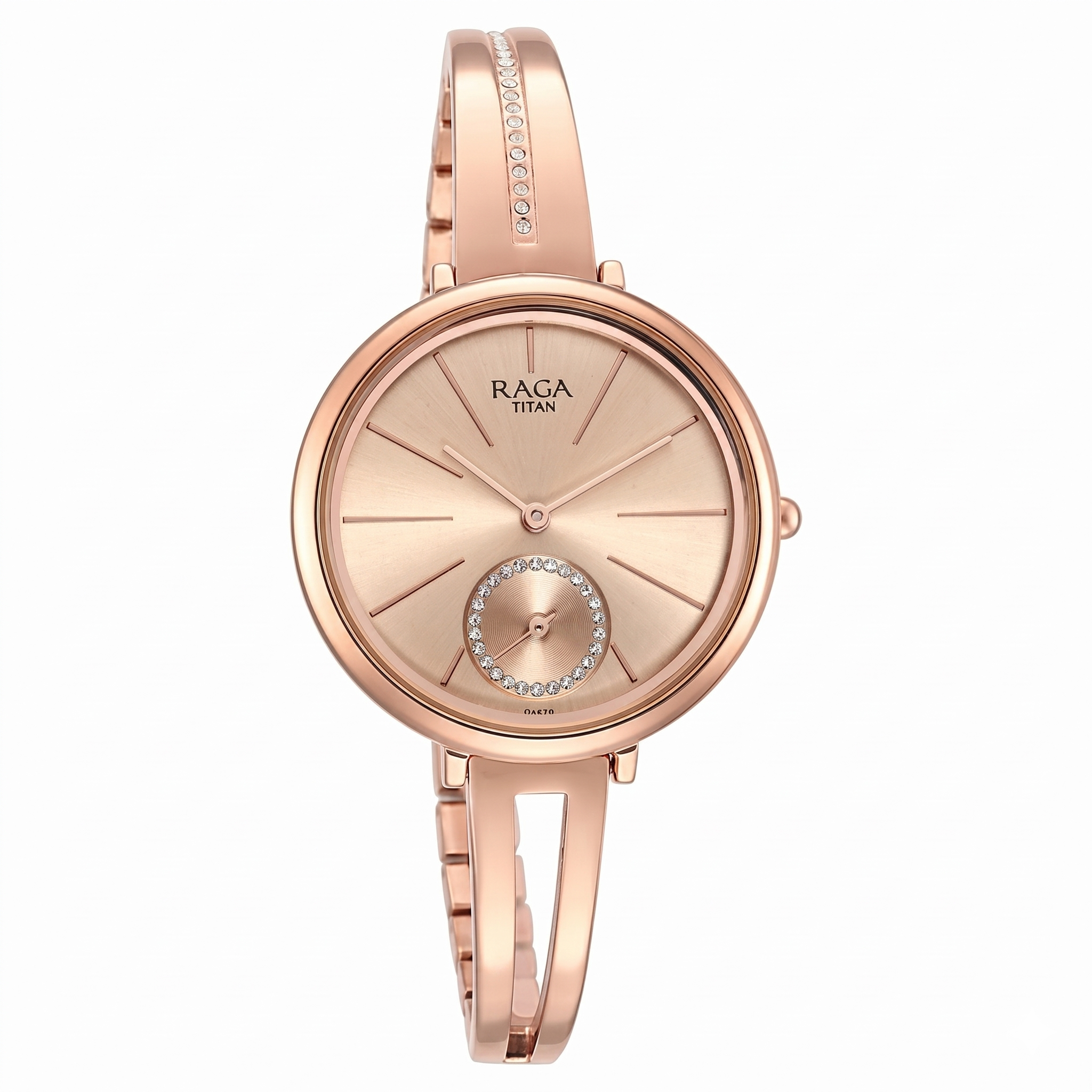 Titan 2647WM01 | Titan Raga Viva Quartz Analog Rose Gold Dial Rose Gold Metal Strap Watch For Women