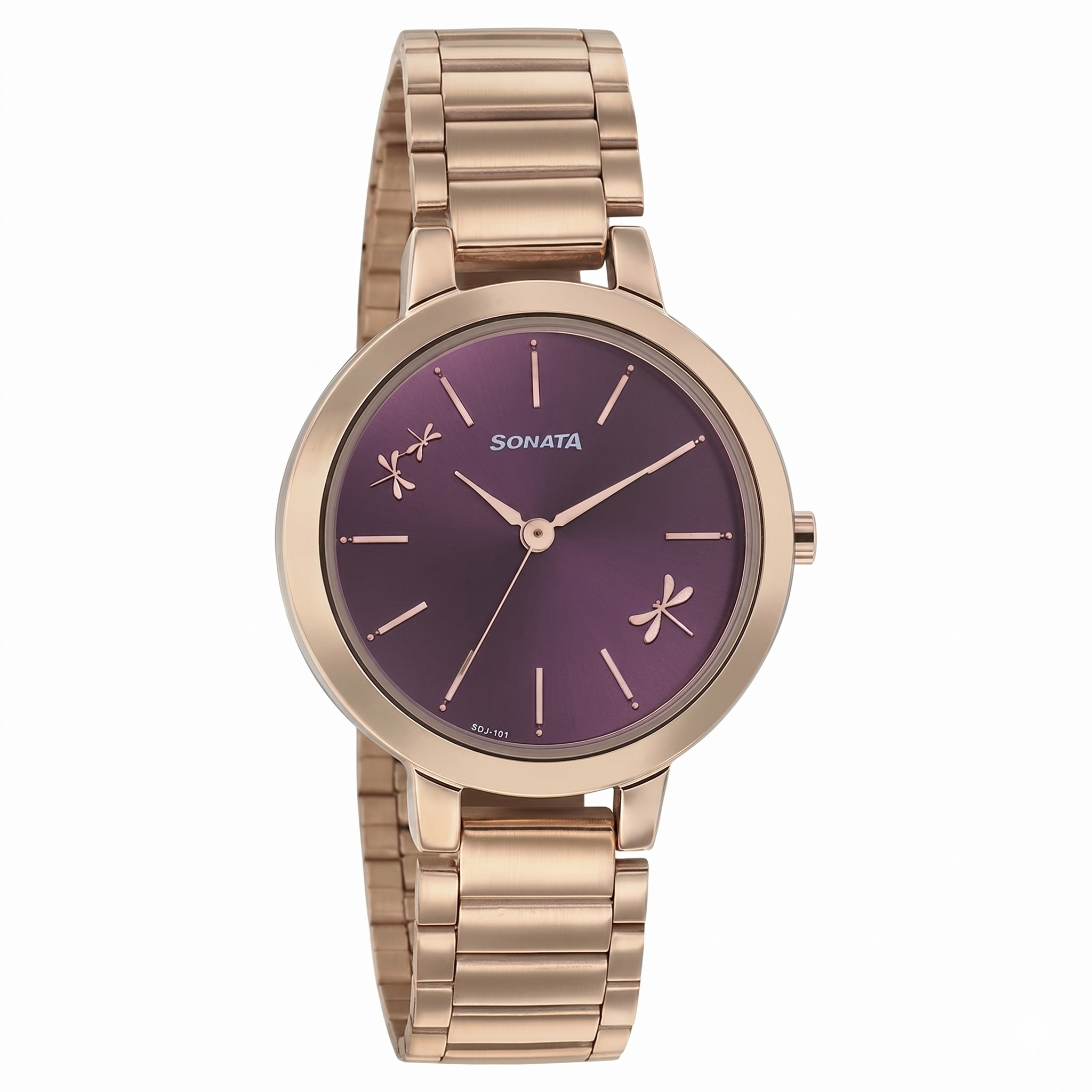 Sonata 8141WM02 | Sonata Play Purple Dial Women Watch With Stainless Steel Strap