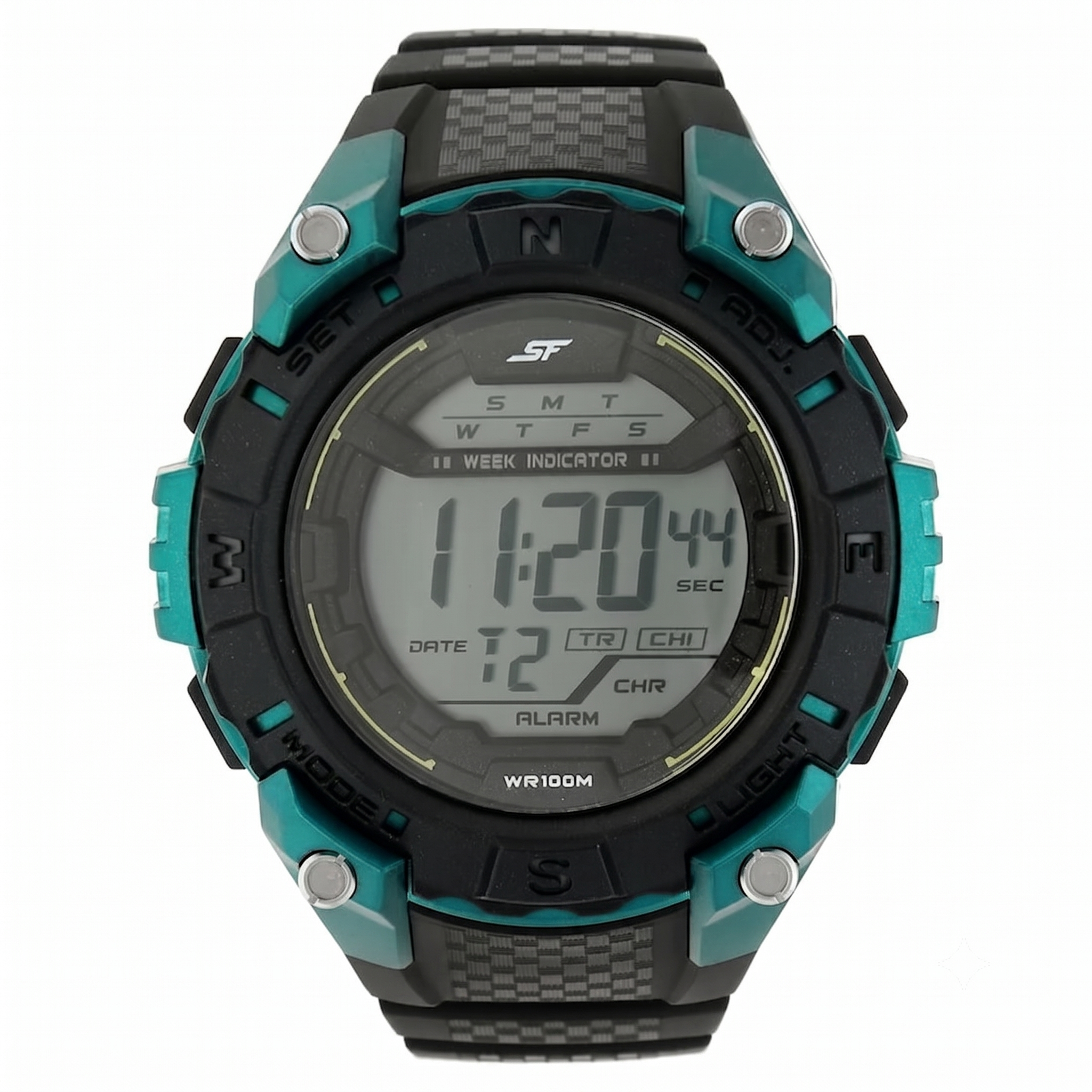 Sonata 77054PP01J | SF Digital Dial Plastic Strap Watch for Men