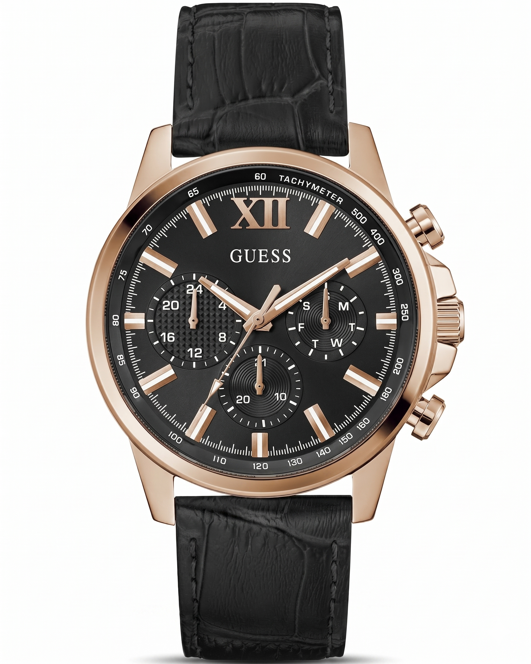 Guess GW0901G5 | Mens Black Multi-function Watch Men's Watch.