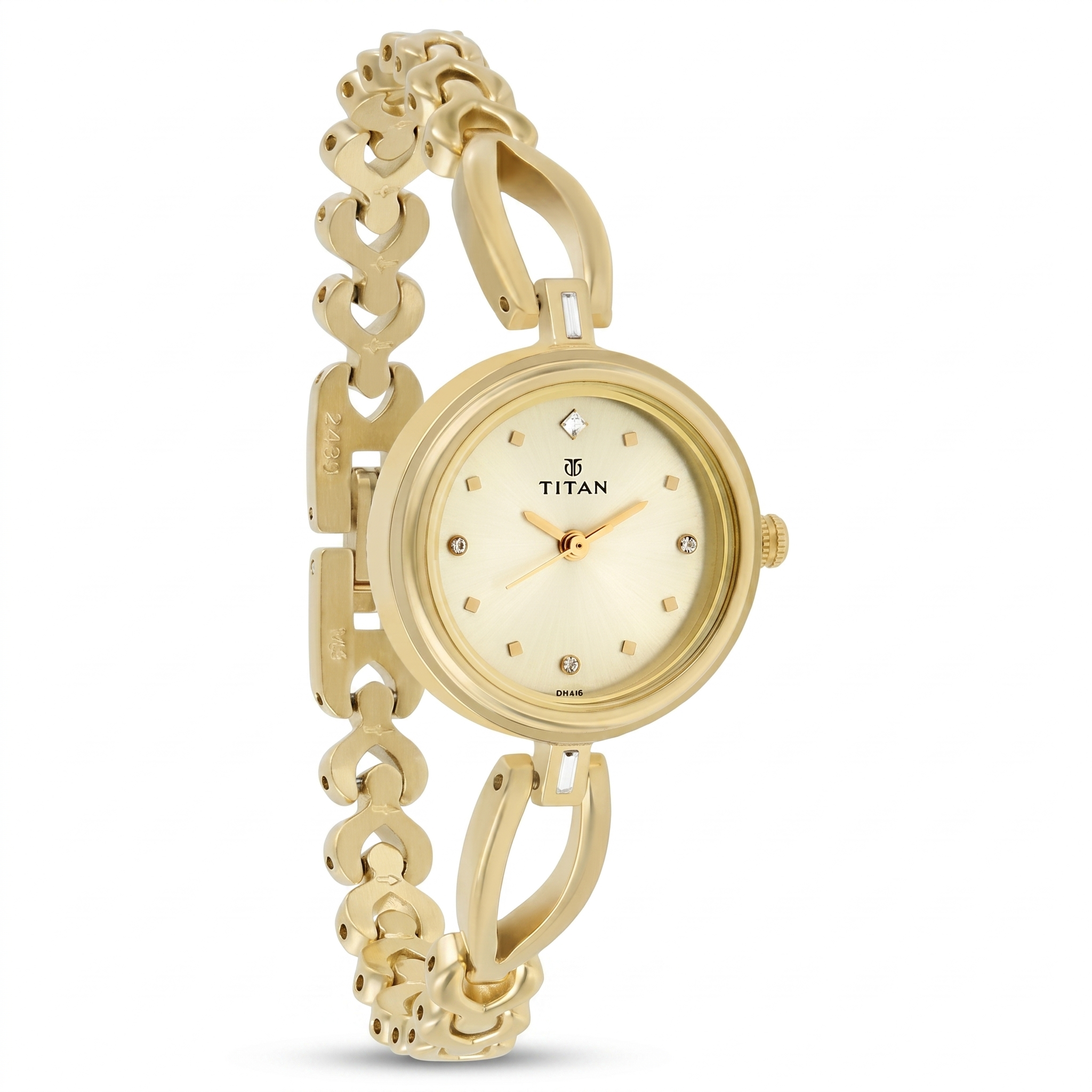Titan 2601YM02 | Titan Quartz Analog Champagne Dial Metal Strap Watch for Women